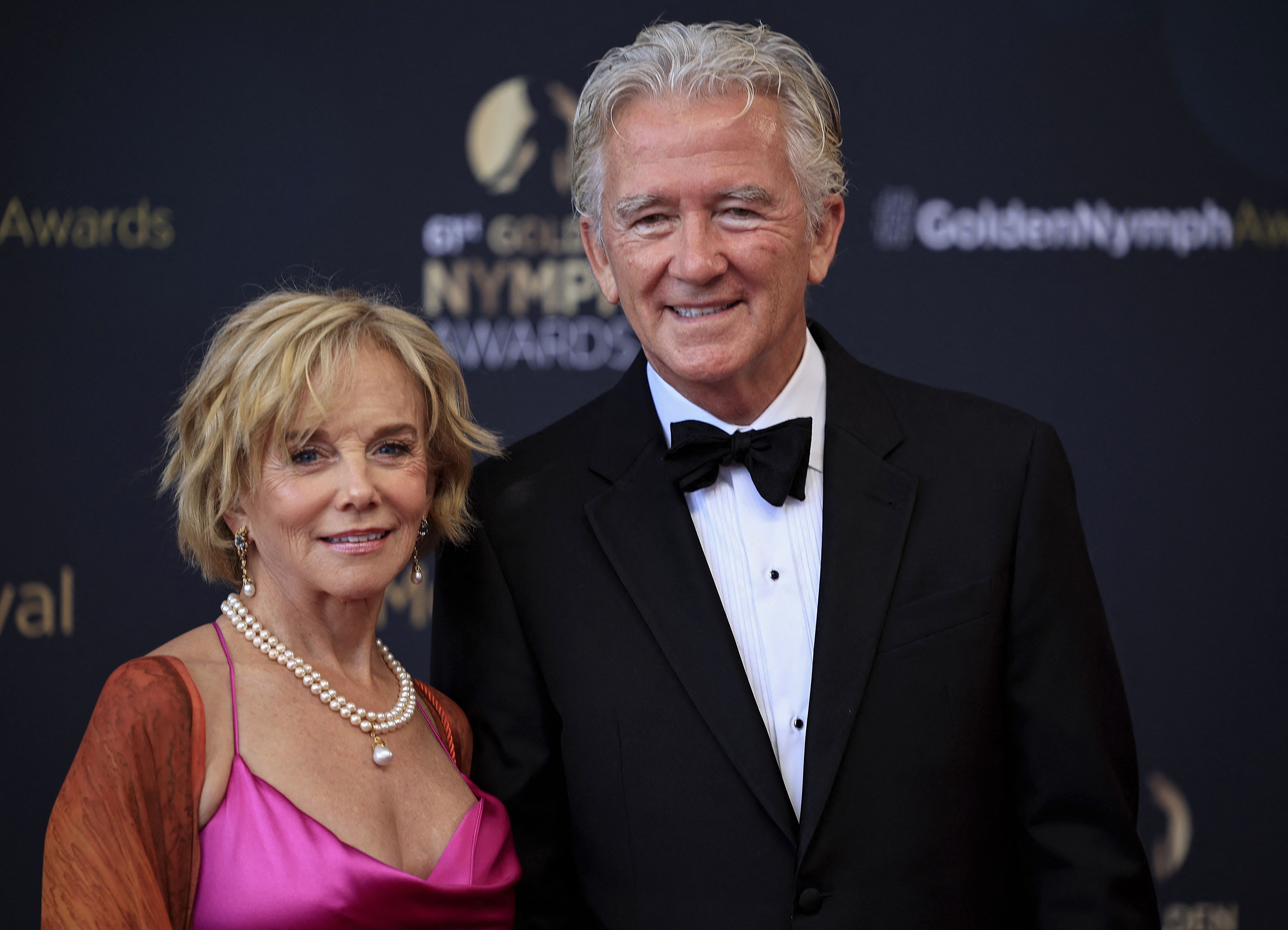 Patrick Duffy and Linda Purl pose during a photocall for the Golden Nymph Awards ceremony of the 62nd Monte-Carlo Television Festival in Monaco on June 20, 2023 | Source: Getty Images