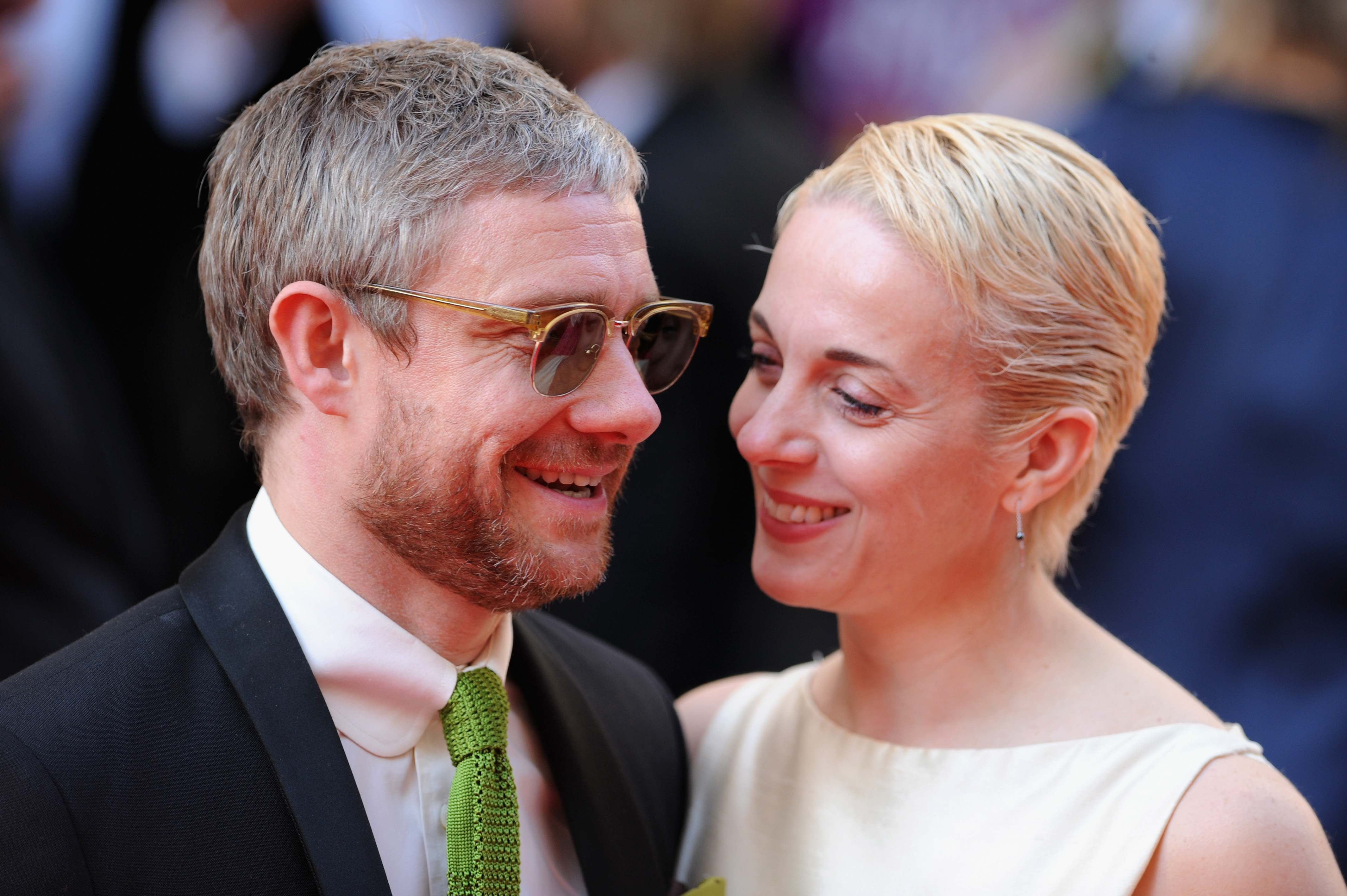 Martin Freeman and Amanda Abbington are pictured at the Arqiva British Academy Television Awards at Theatre Royal on May 18, 2014, in London, England | Source: Getty Images