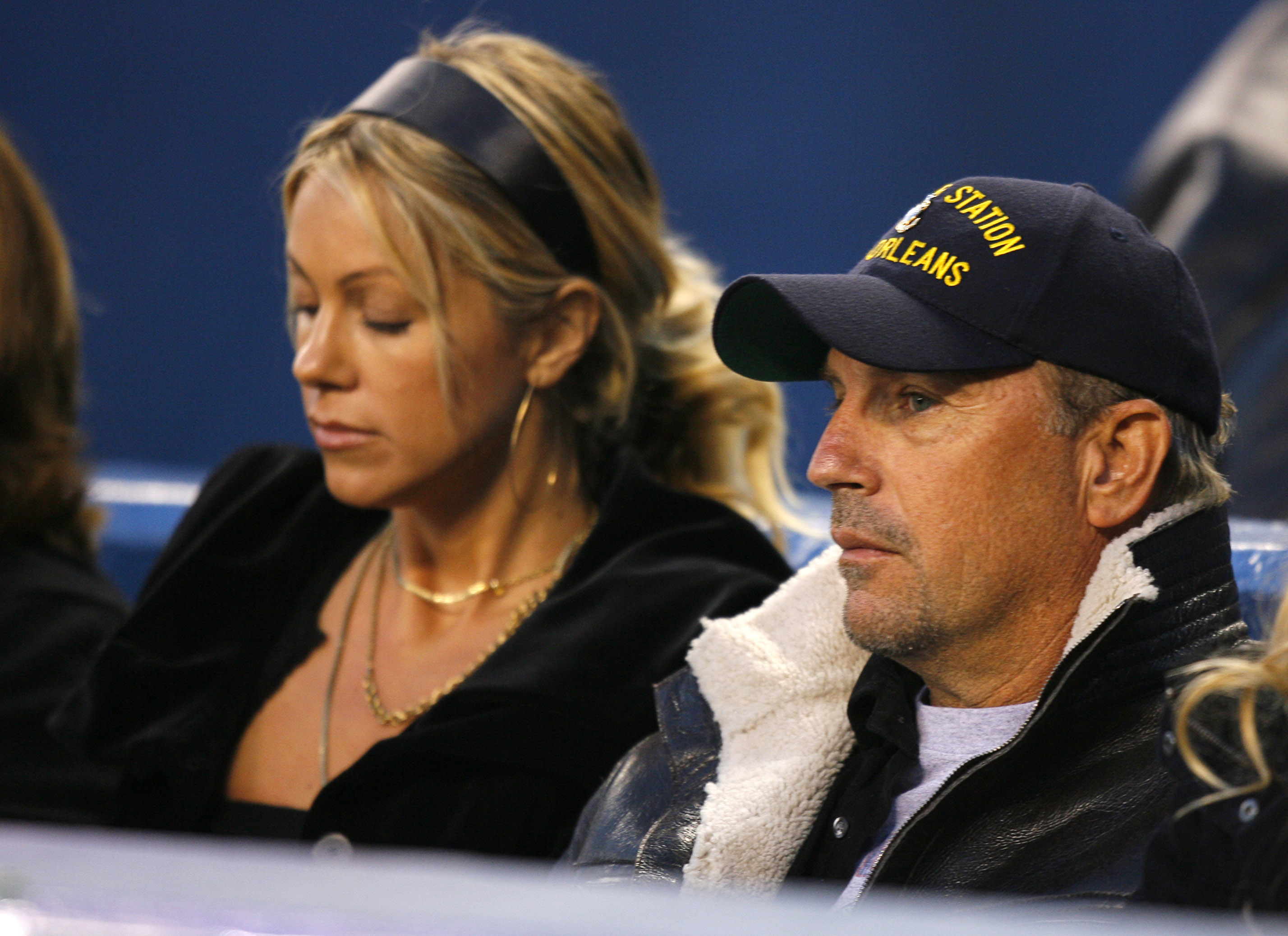 Christine Baumgartner and Kevin Costner spotted at a game between the New York Yankees and the Tampa Bay Devil Rays in the Bronx, New York on September 12, 2006 | Source: Getty Images