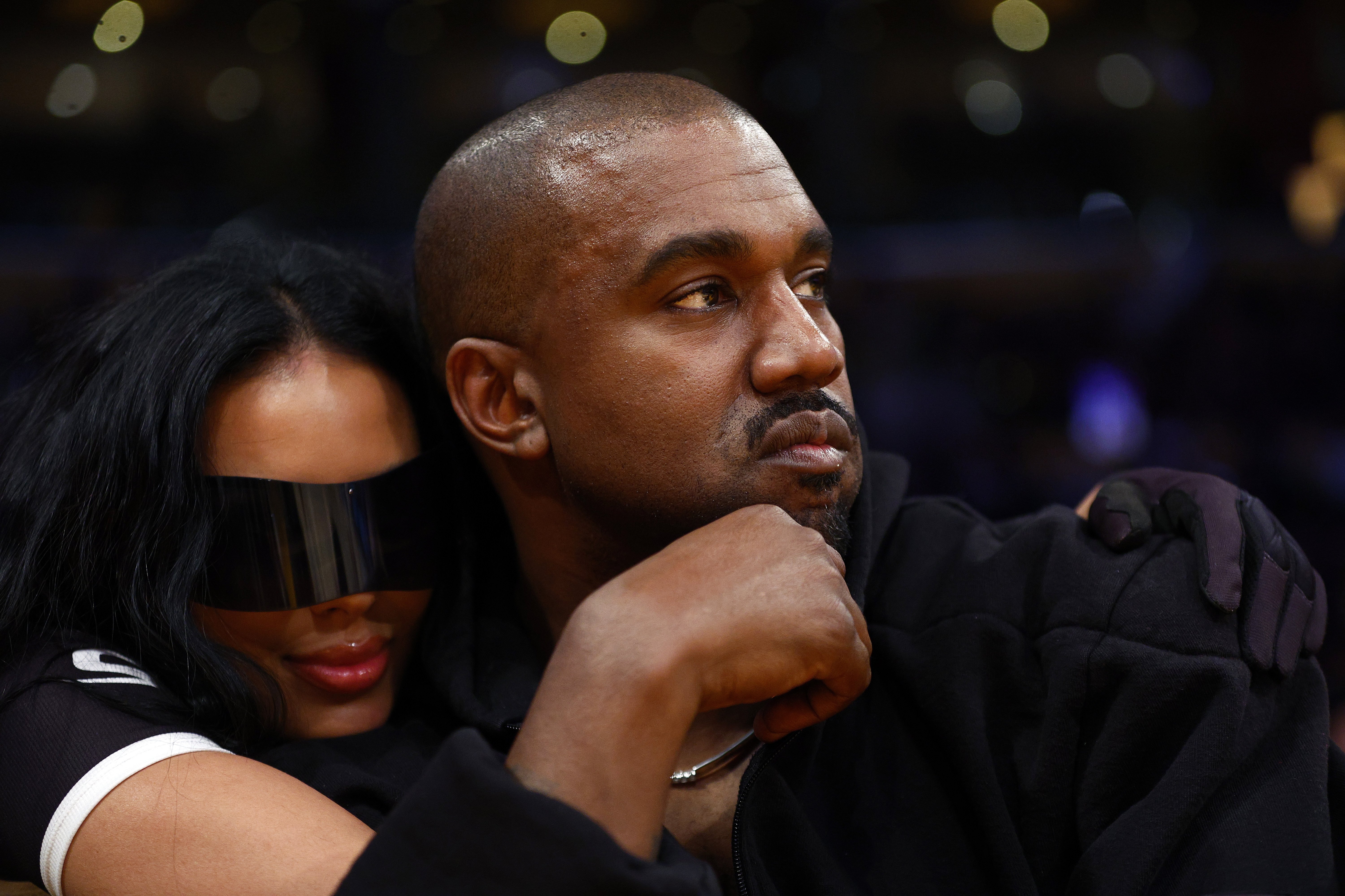 Kanye West and Chaney Jones at a game between the Washington Wizards and the Los Angeles Lakers on March 11, 2022 in Los Angeles.  | Source: Getty Images