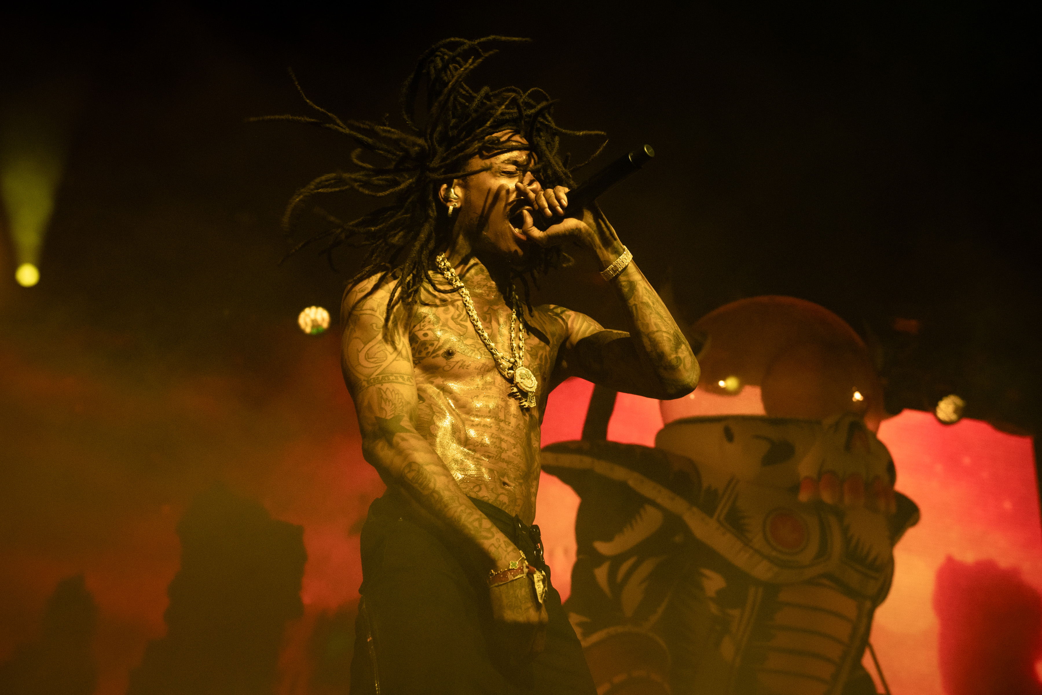 Wiz Khalifa during the 2024 Stagecoach Festival at Empire Polo Club on April 28 in Indio, California. | Source: Getty Images