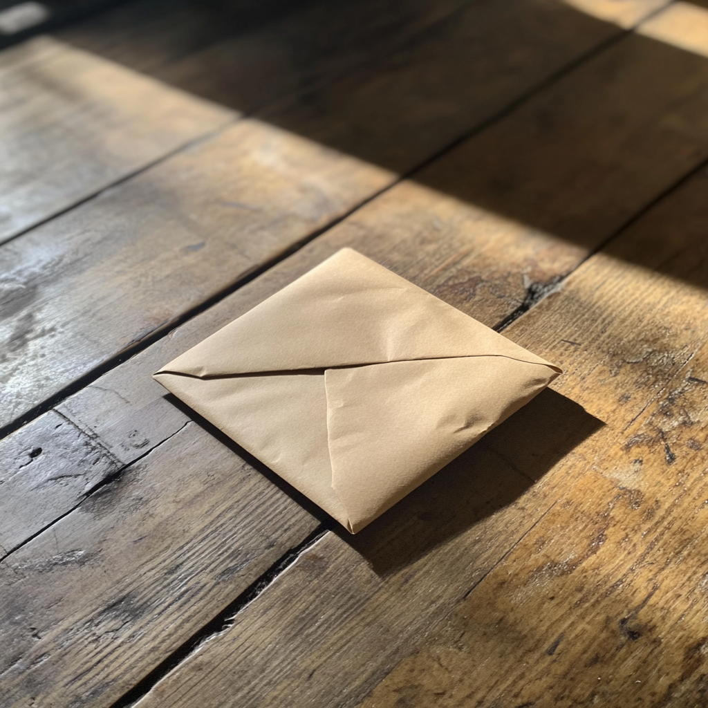 Envelope on the floor | Source: Midjourney