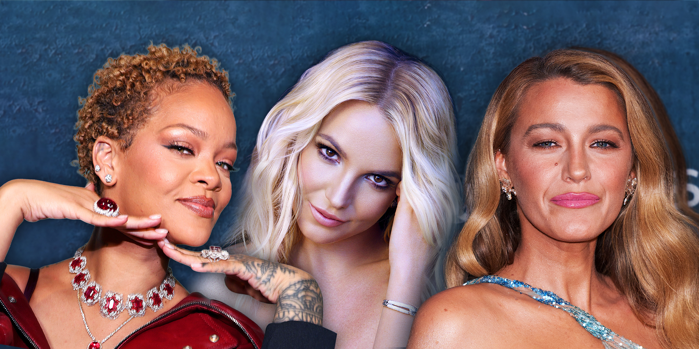 Rihanna | Britney Spears | Blake Lively | Source: Getty Images