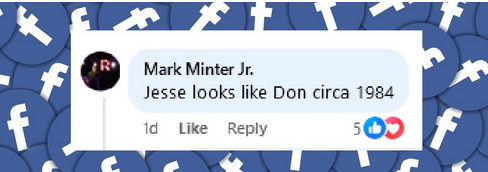 A fan comments on the strong resemblance between Don Johnson and his son, Jesse, from photo shared as the actor turns 75, dated December 15, 2024 | Source: Facebook/peoplemag