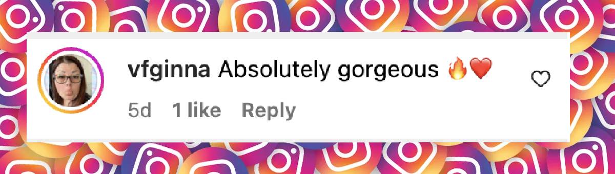 A user comment on Audrey McGraw's look, dated September 29, 2024 | Source: Instagram/audreymcgraw