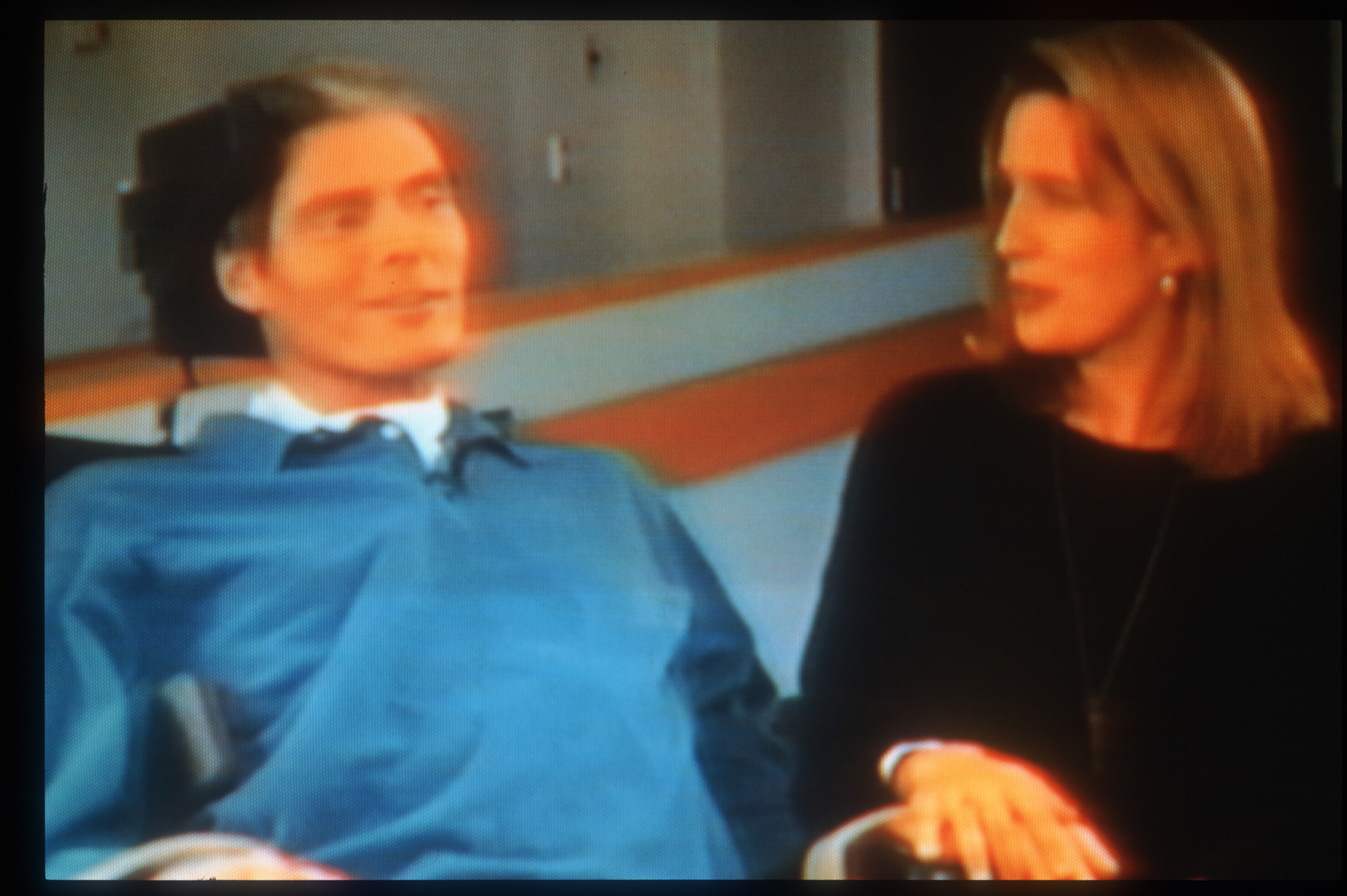 Christopher Reeve and Dana Reeve during a special interview on 