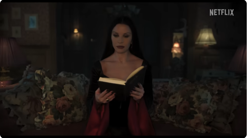 Catherine Zeta-Jones on season two of "Wednesday," from a post dated July 9, 2025 | Source: Youtube/netflix