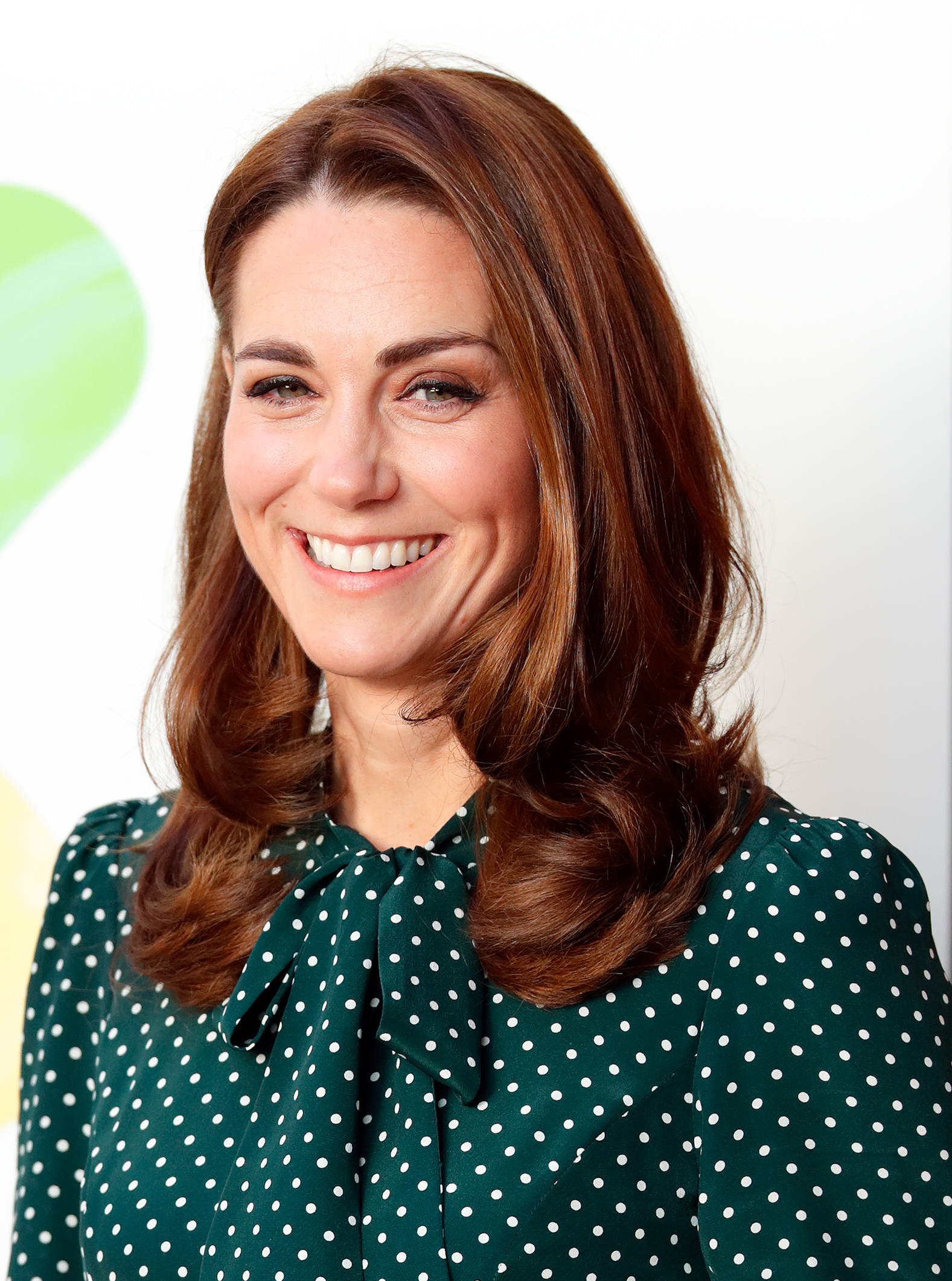 Catherine, Duchess of Cambridge, visits Evelina London Children’s Hospital in London. She styled her hair in soft, loose waves for the occasion.