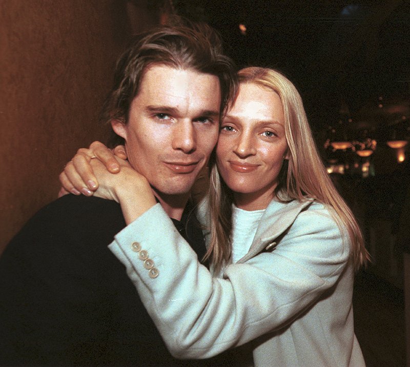 Ethan Hawke and Uma Thurman at the 2000 Sundance Film Festival. | Image: Getty Images.