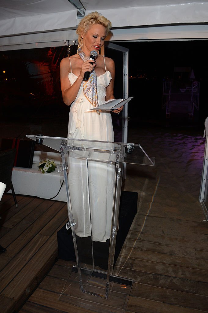 Pamela Anderson attends The Pamela Anderson Foundation launch on May 16, 2014 in Cannes, France. | Source: Getty Images