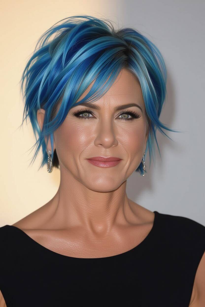 An AI-generated image of Jennifer Aniston with a different hairstyle | Source: Grok