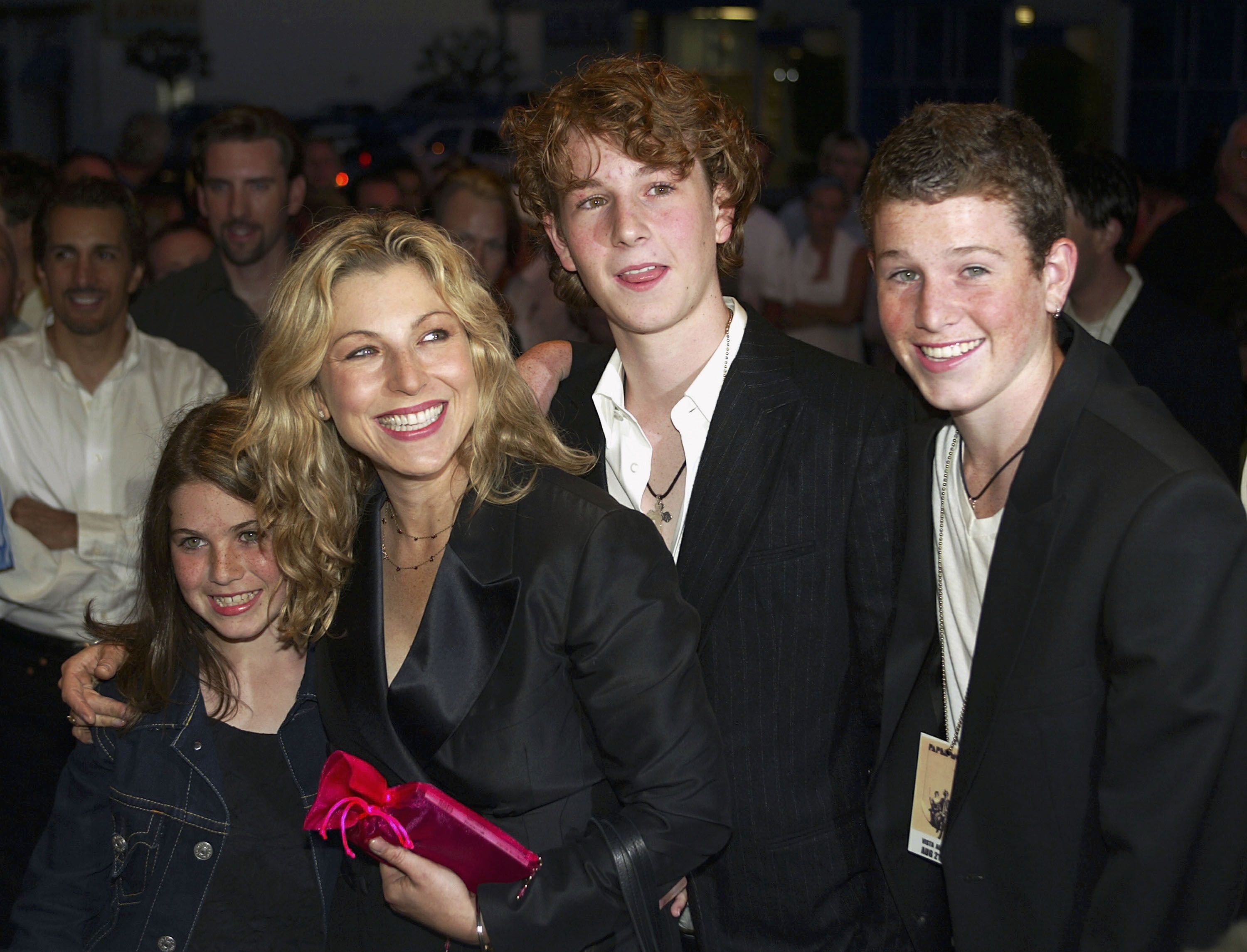 Tatum O'Neal and her children Emily, Kevin and Sean McEnroe at the 30th anniversary screening of "Paper Moon" in 2003 in Los Angeles | Source: Getty Images