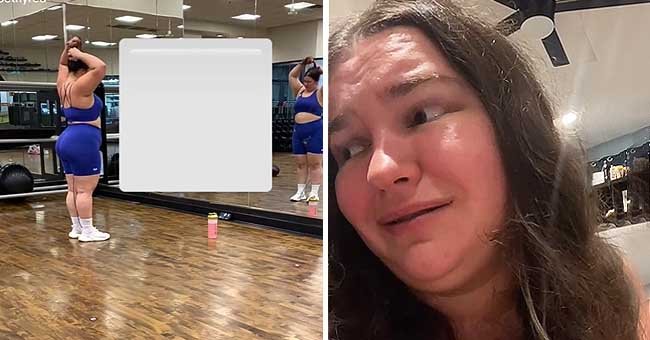 A woman mocked an influencer while she was making videos at the gym and she shared the experience online | Photo: Tiktok/@bethyred