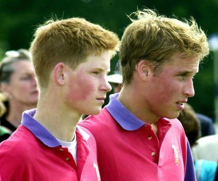 Prinz Harry (L) and Prinz William, Polo-Match, 15. Juli 2001, Cirencester Park Polo Club in Gloucestershire, England | Quelle: Getty Images