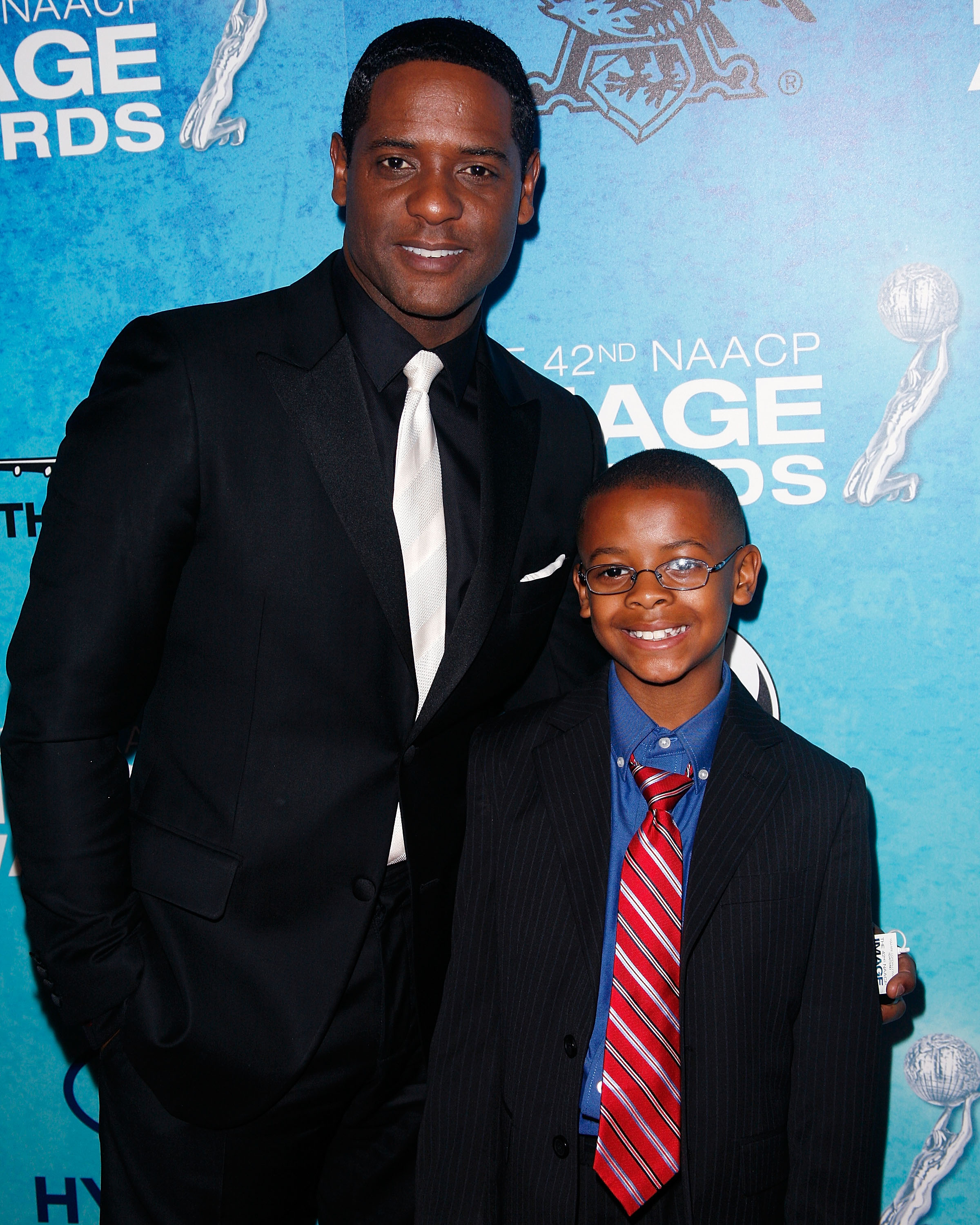 Blair Underwood and Blake Underwood attend the 42nd NAACP Image Awards post-show gala in Beverly Hills, California, on March 4, 2011.