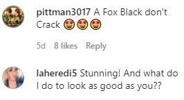 Users' comments on Momma Dee's stunning photo on Instagram. | Photo: instagram.com/tharealmommadee