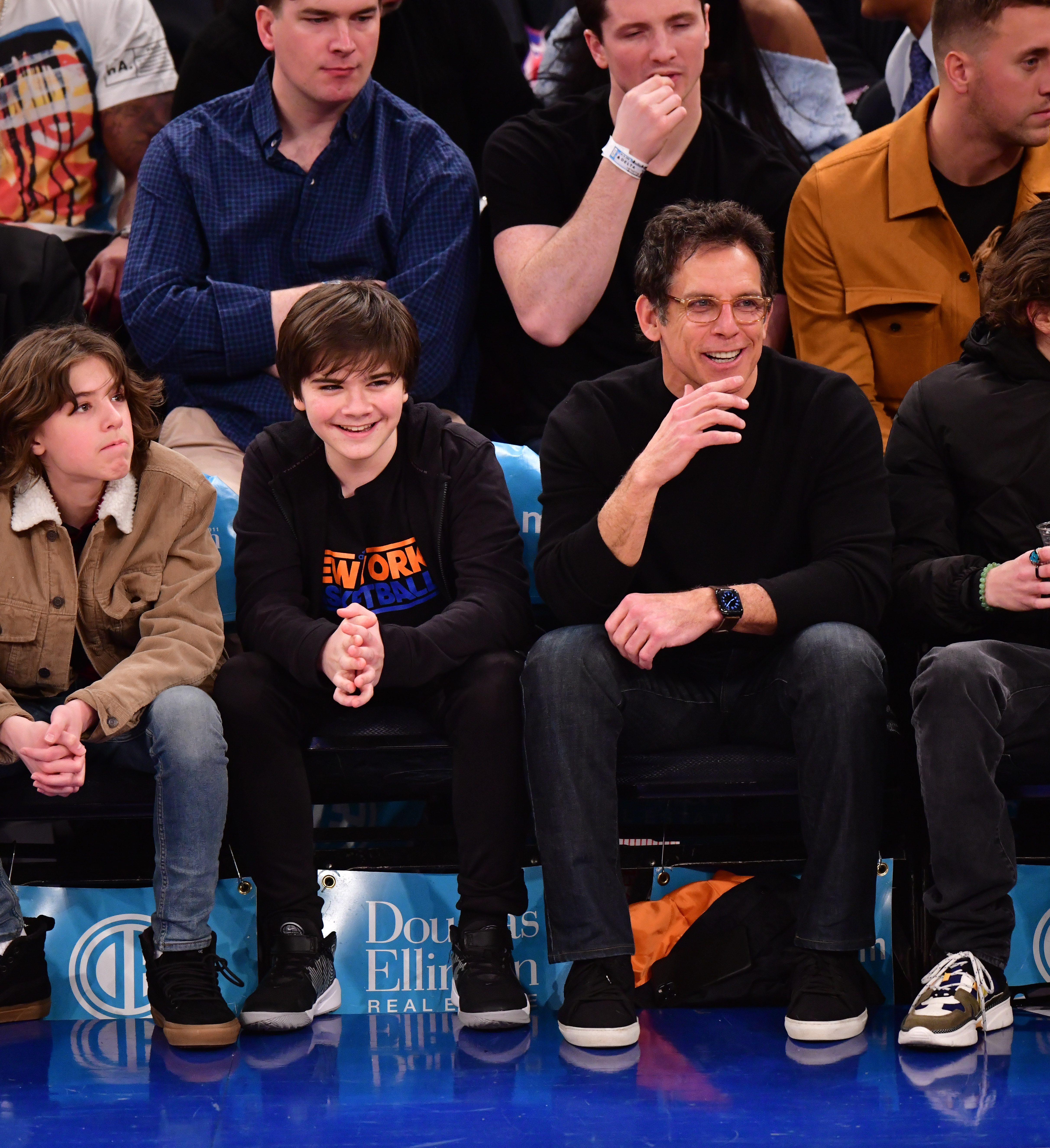 Quinlin Stiller and Ben Stiller at the Toronto Raptors vs. New York Knicks game on January 24, 2020, in New York | Source: Getty Images