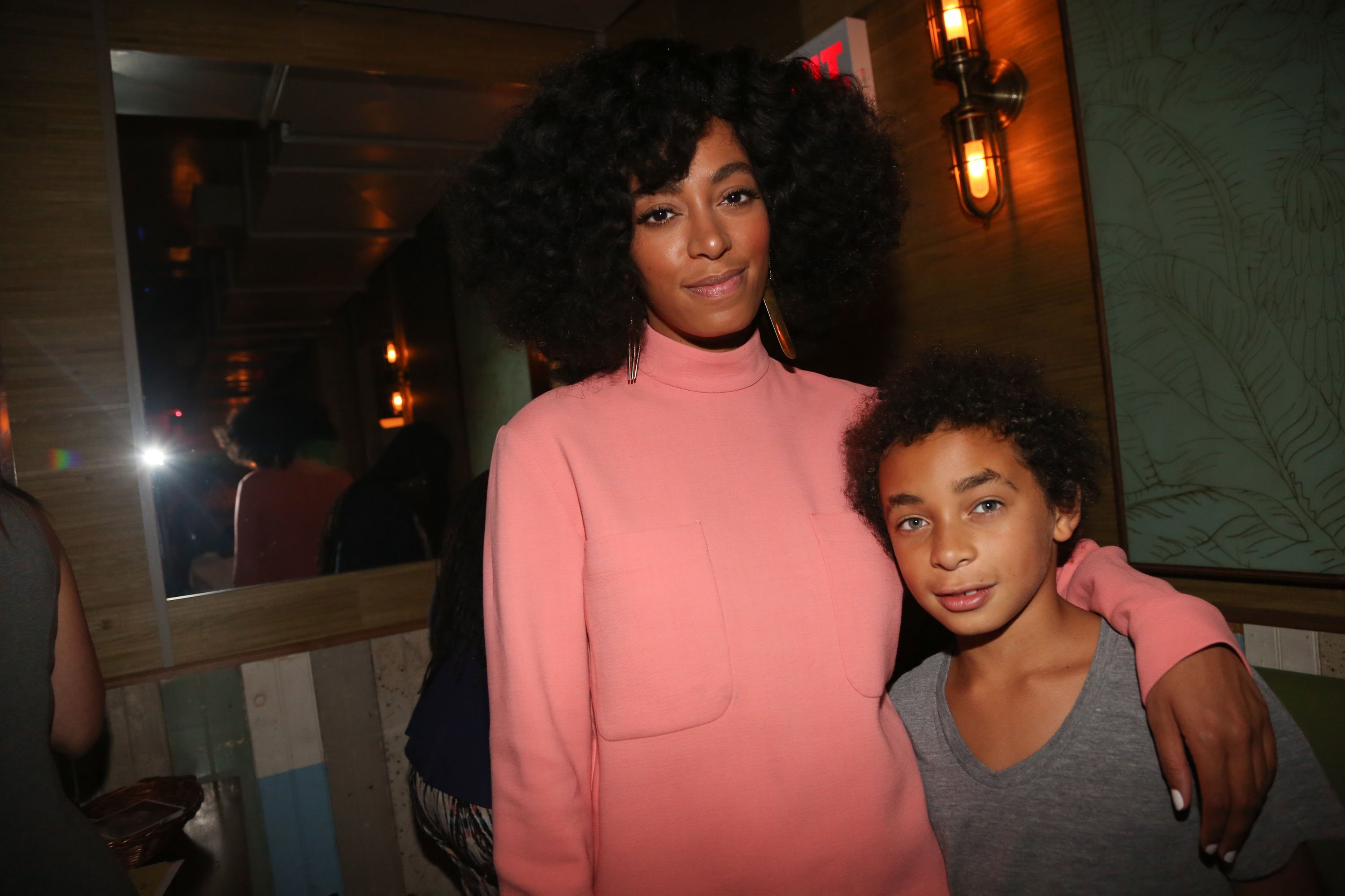 Solange and her son Daniel Julez J. Smith, Jr at the Solange and 14+ Foundation Partnership Party on May 4, 2014, in the Brooklyn borough of New York City | Photo: Johnny Nunez/WireImage/Getty Images