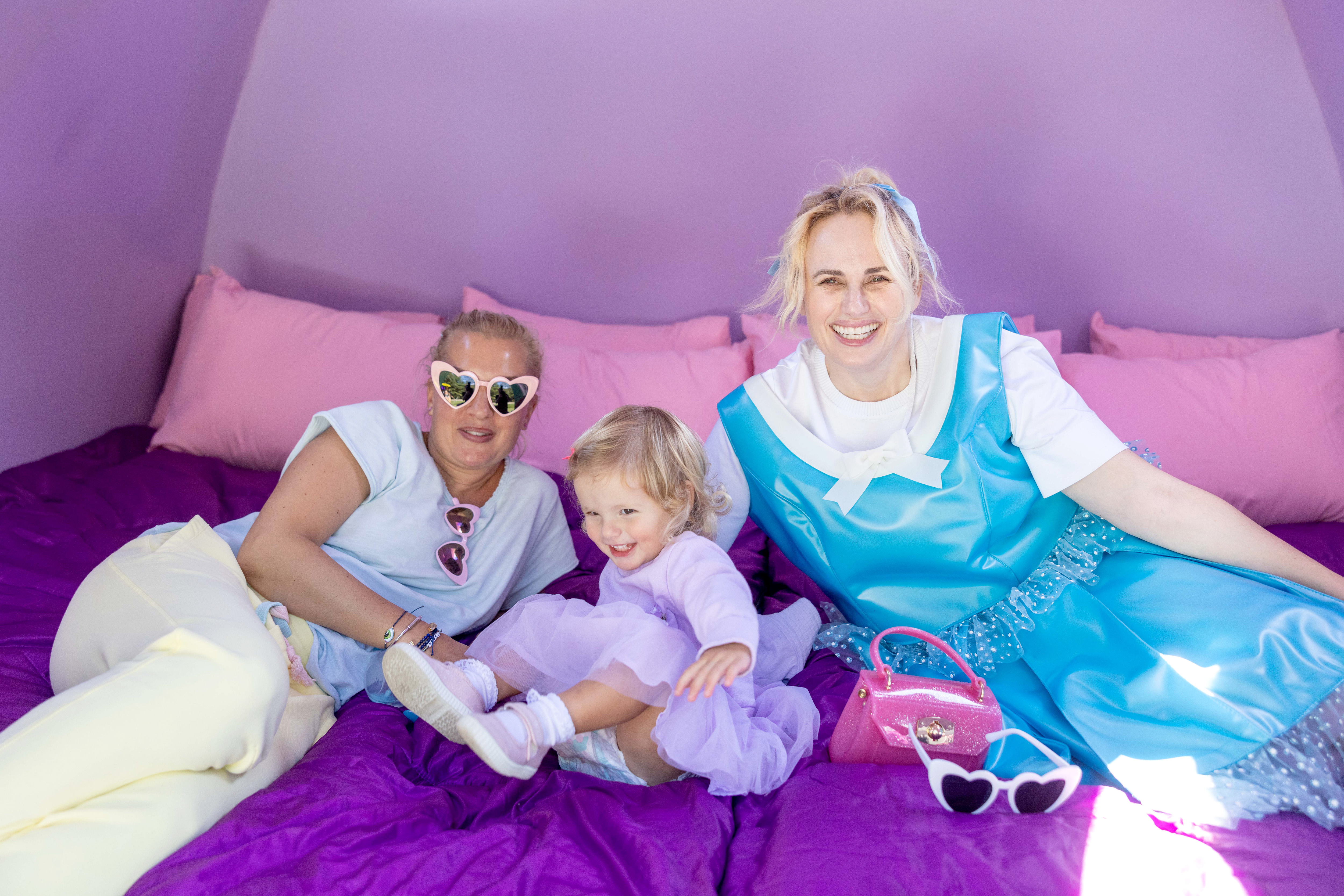 Ramona Agruma, Royce Lillian Wilson, and Rebel Wilson visit Polly Pocket's Airbnb in Littleton on September 04, 2024, in Littleton, Massachusetts. | Source: Getty Images