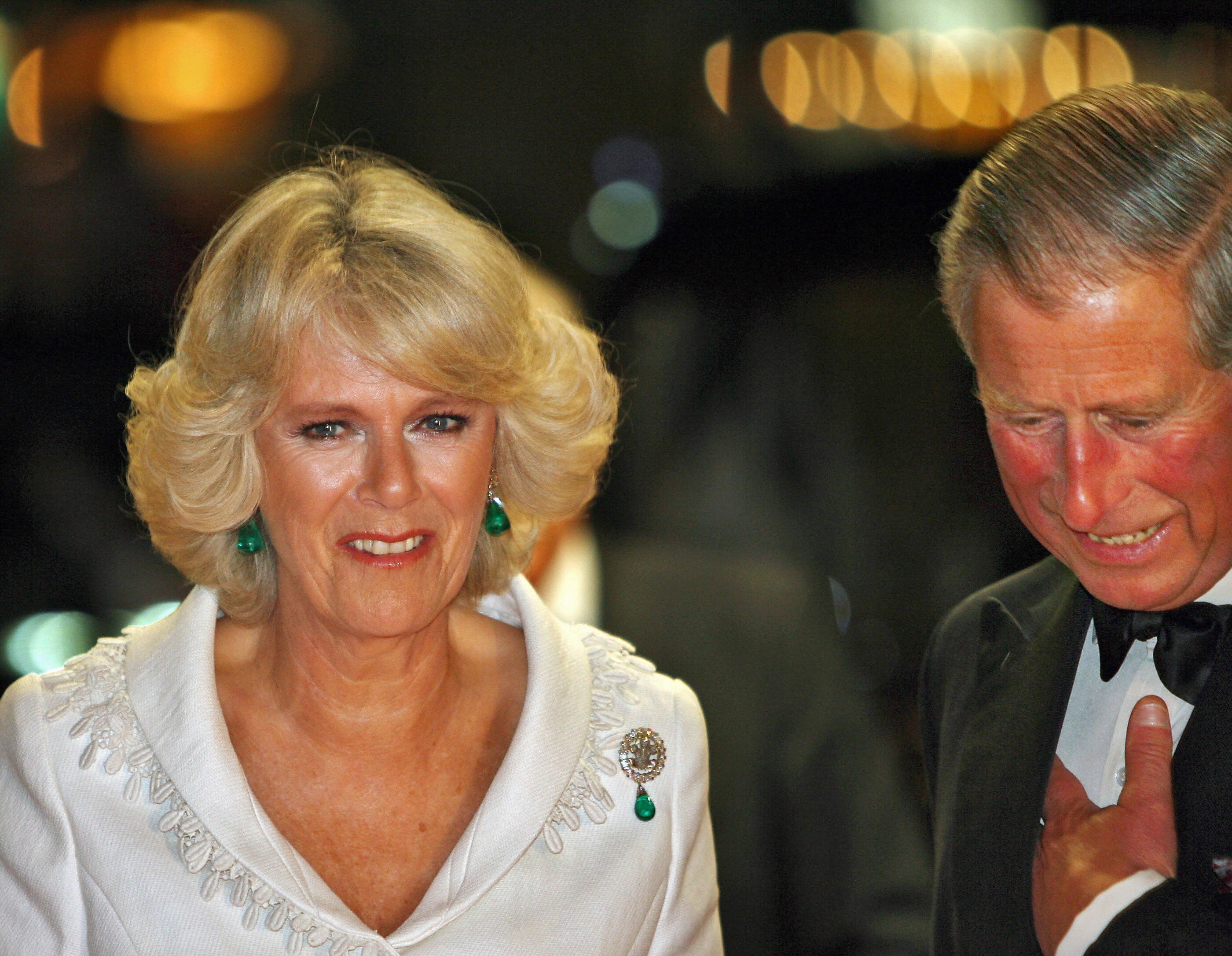 Prince Charles and Duchess Camilla Parker Bowles arrive at the royal film premiere of The History Boys at the Odeon in Leicester Square in London 02 October 2006 | Source: Getty Images