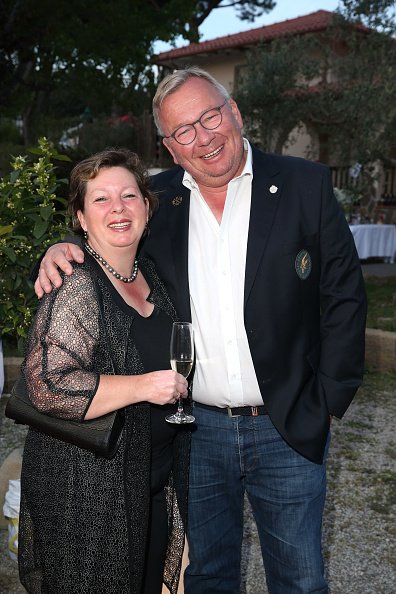 Bernd Stelter und seine Frau Anke, FCR EAGLES Masters Toscana 2019 | Quelle: Getty Images