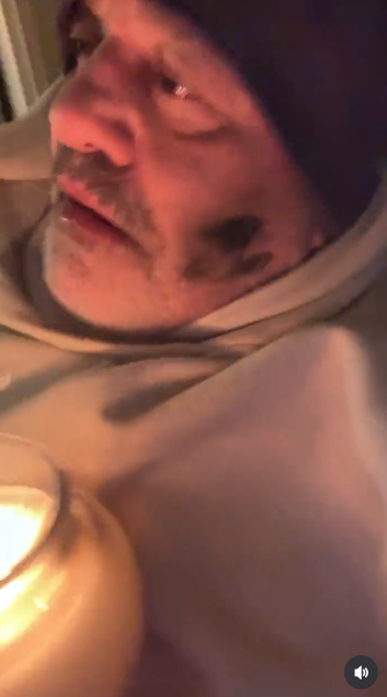 Screenshot from Nicholas Brendon's last video posted on February 1, 2025. | Source: Instagram/nicholasbrendon