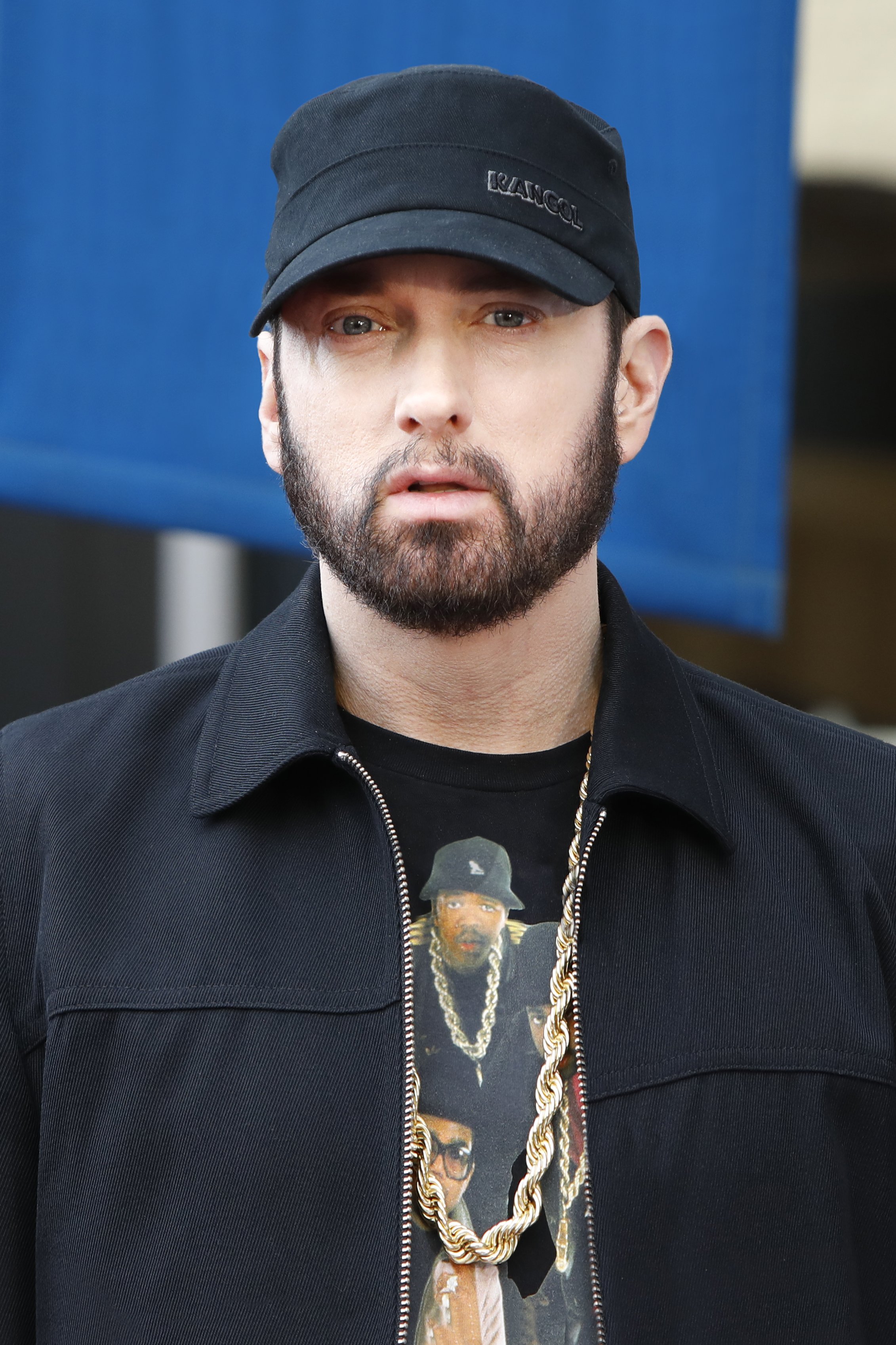 Eminem a.k.a. Marshall Bruce Mathers III attends a ceremony honoring Curtis "50 Cent" Jackson with a star on the Hollywood Walk of Fame on January 30, 2020 in Hollywood, California | Source: Getty Images