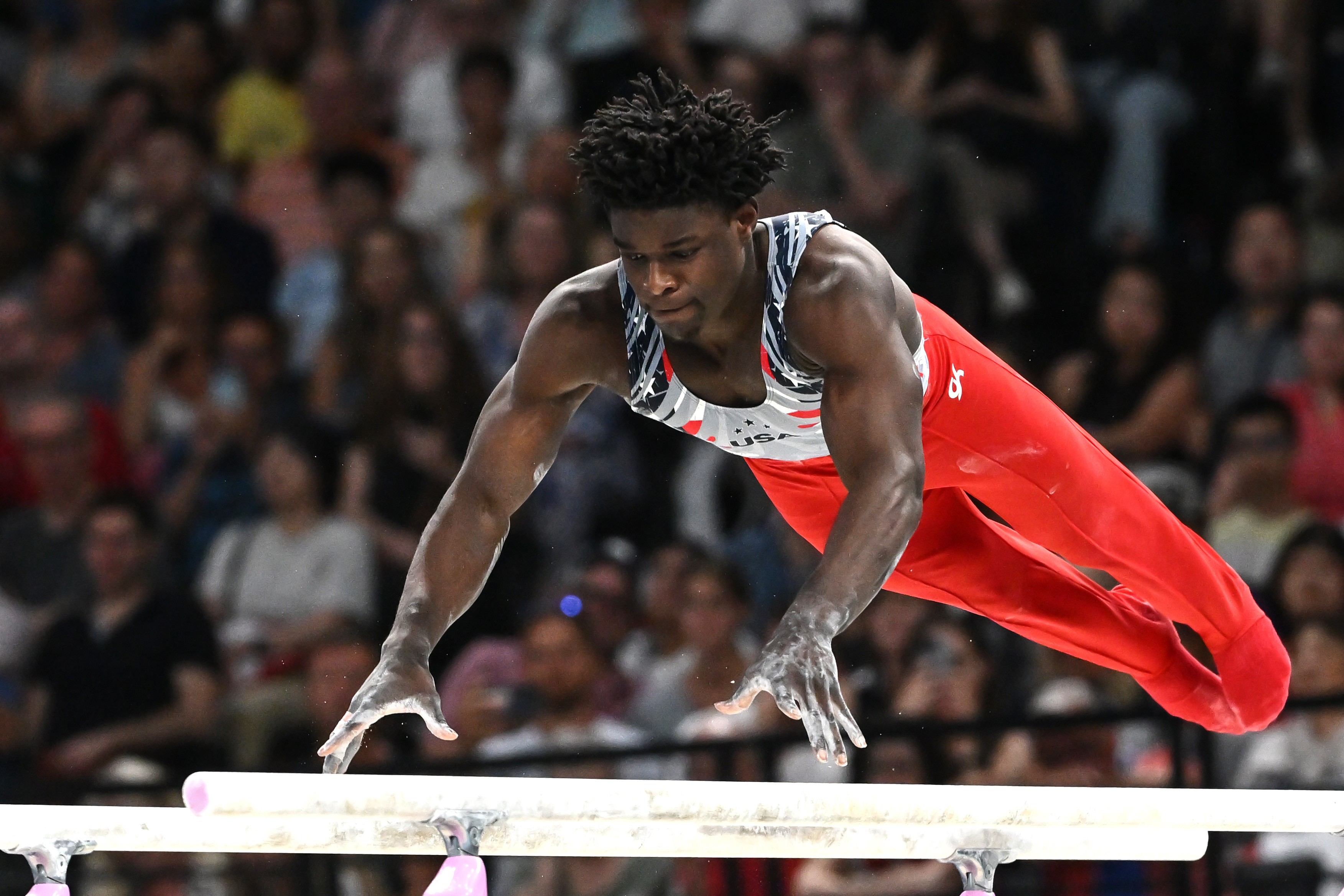 Frederick Richard competes in the Men's Team Final at the Paris 2024 Olympics on July 29, 2024 | Source: Getty Images