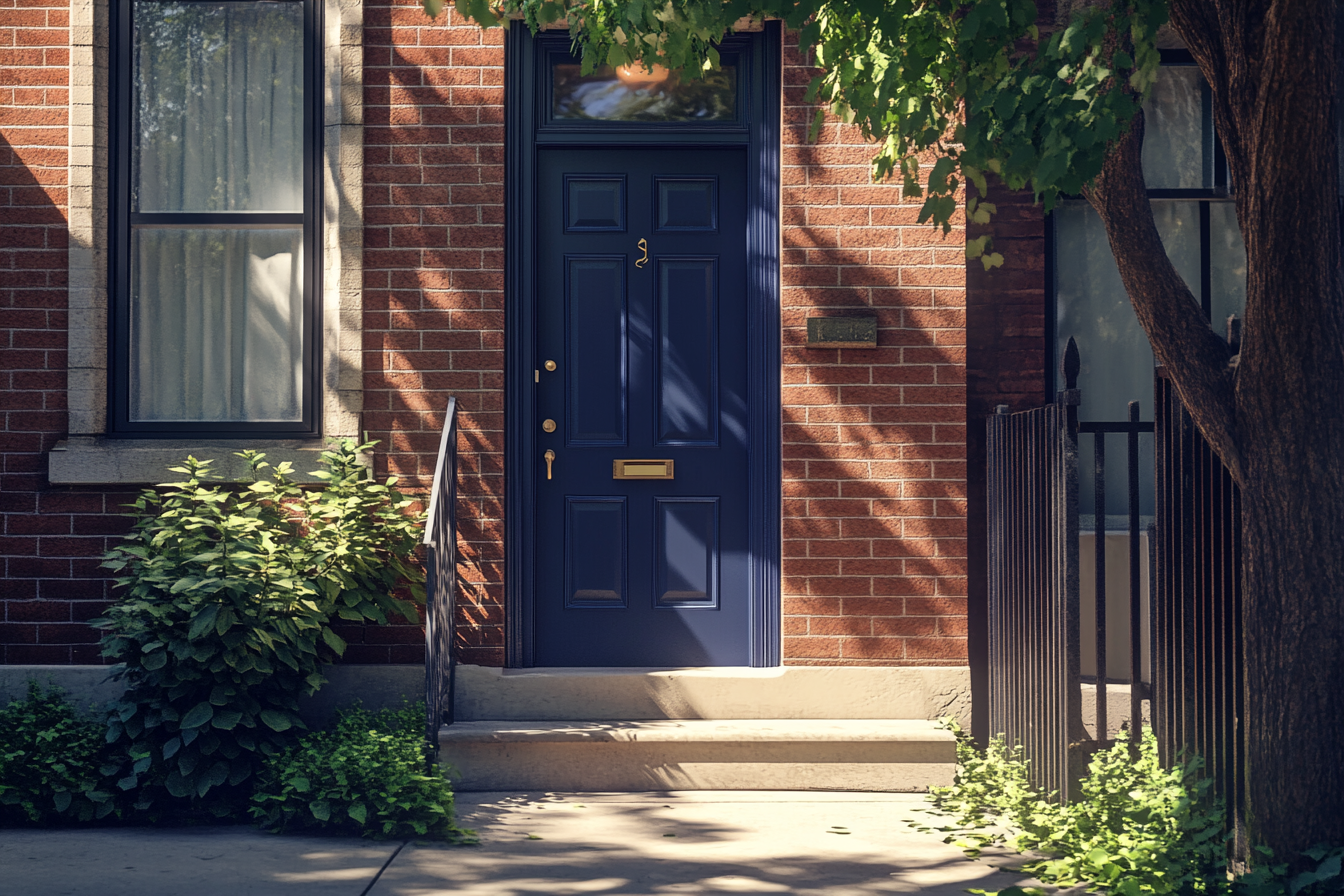 A house with a blue door | Source: Midjourney