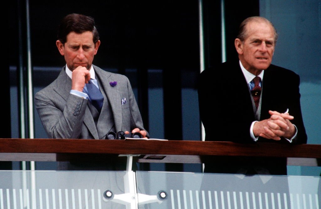 Prince Philip And Prince Charles watching the Racing at the Derby Held at Epsom In Surrey on June 02, 1993 | Photo: Getty Images