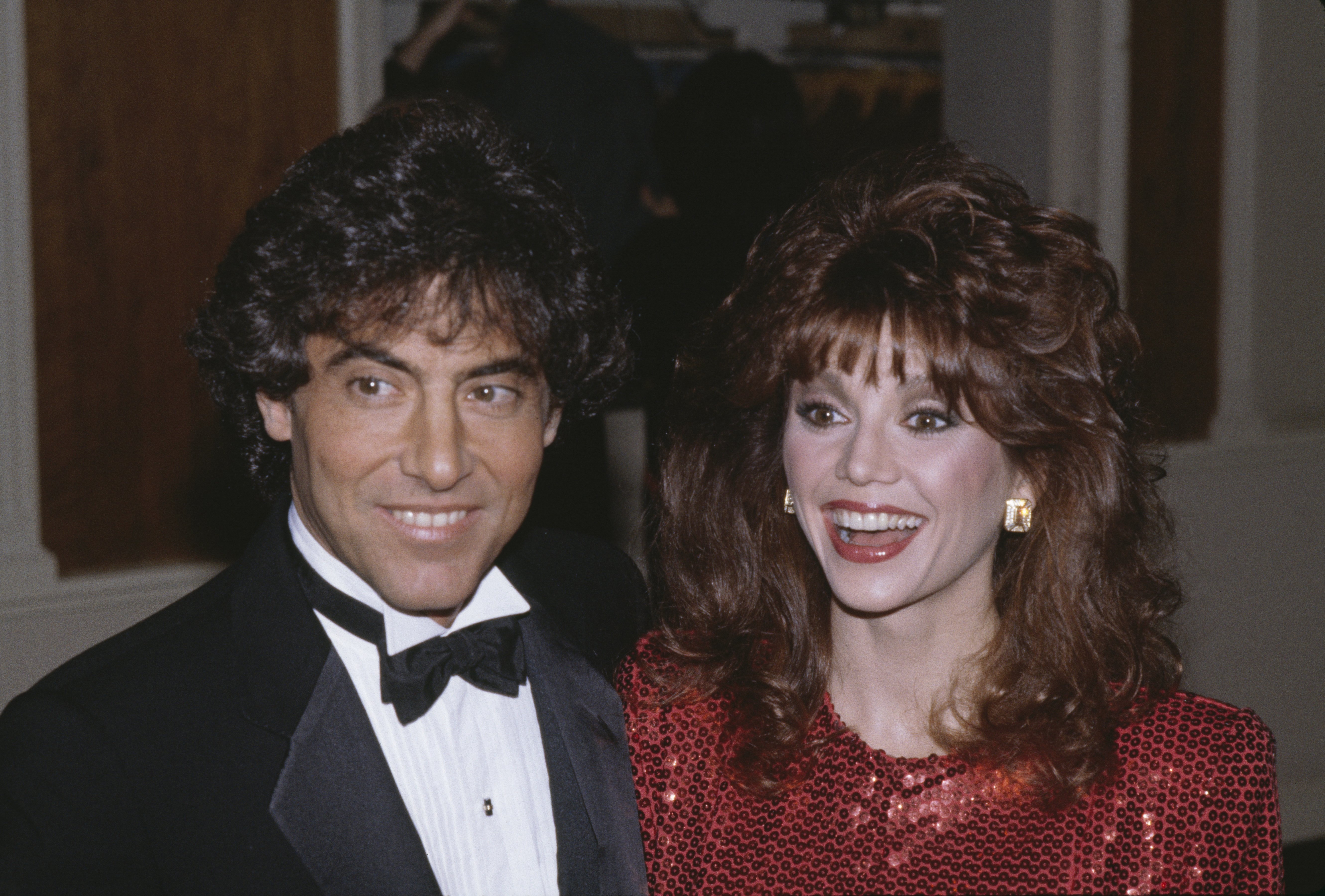 American plastic surgeon Dr Harry Glassman and his wife, American actress Victoria Principal attend the 40th Annual Golden Globe Awards, held at the Beverly Hilton Hotel in Beverly Hills, California, 29th January 1983 | Source: Getty Images