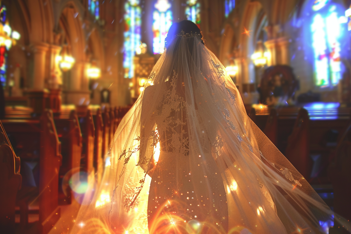 A bride walking down the aisle | Source: Midjourney