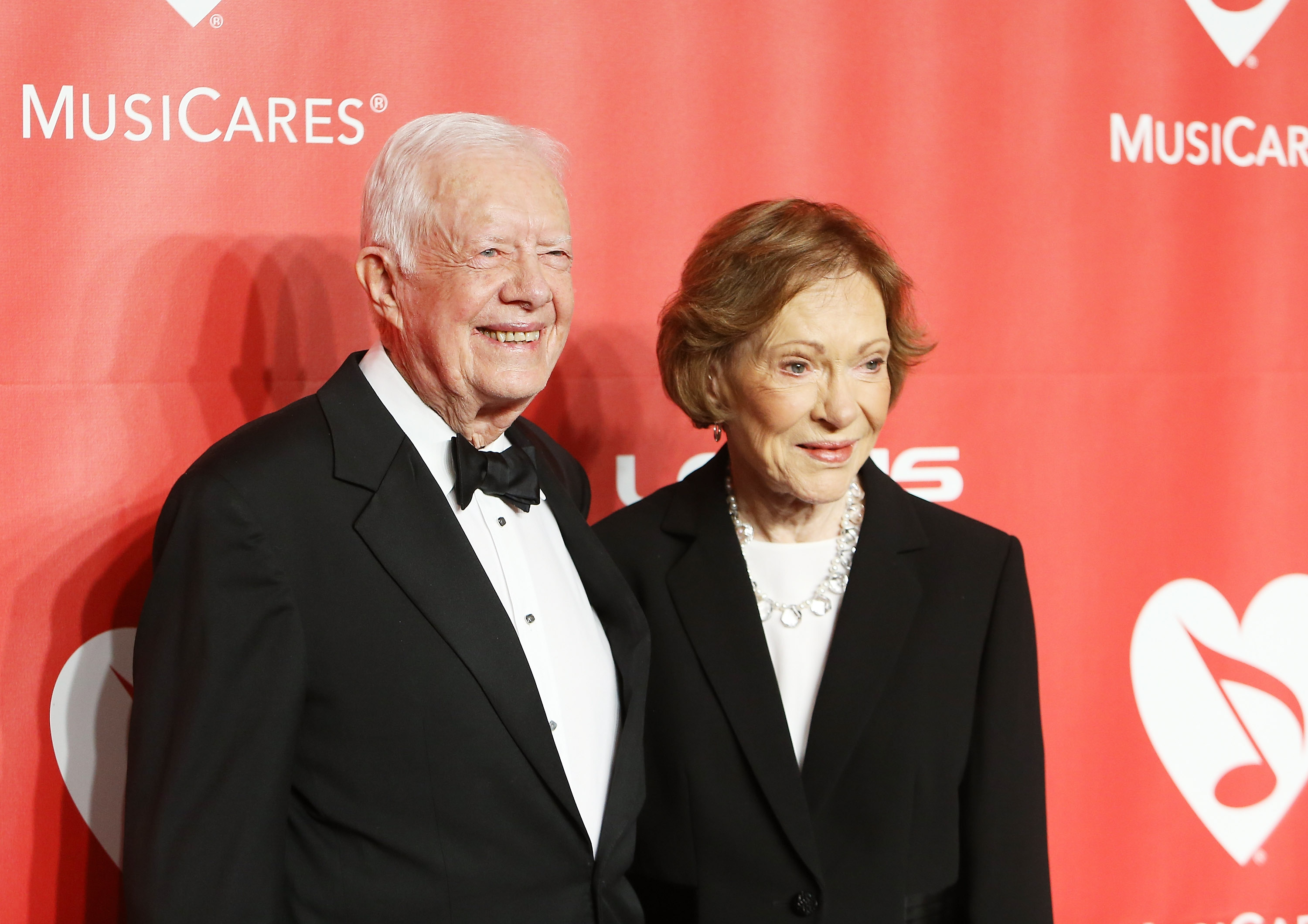 Jimmy and Rosalynn Carter at the MusiCares Person of The Year honoring Bob Dylan in Los Angeles, California, on February 6, 2015 | Source: Getty Images