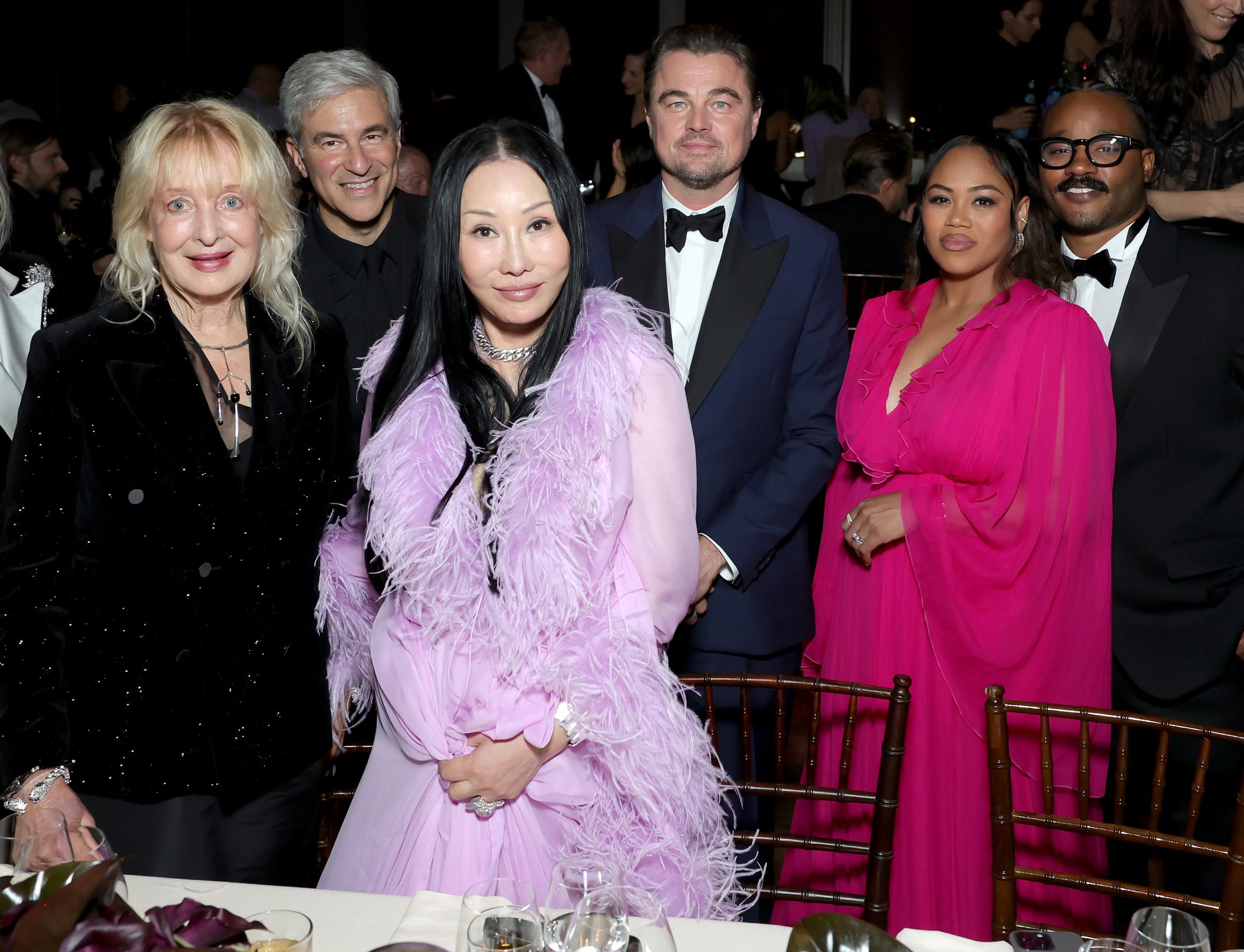 Mary Corse, Michael Govan, Eva Chow, Leonardo DiCaprio, and Zinzi and Ryan Coogler attend the LACMA Art+Film Gala on November 1, 2025, in Los Angeles, California. | Source: Getty Images