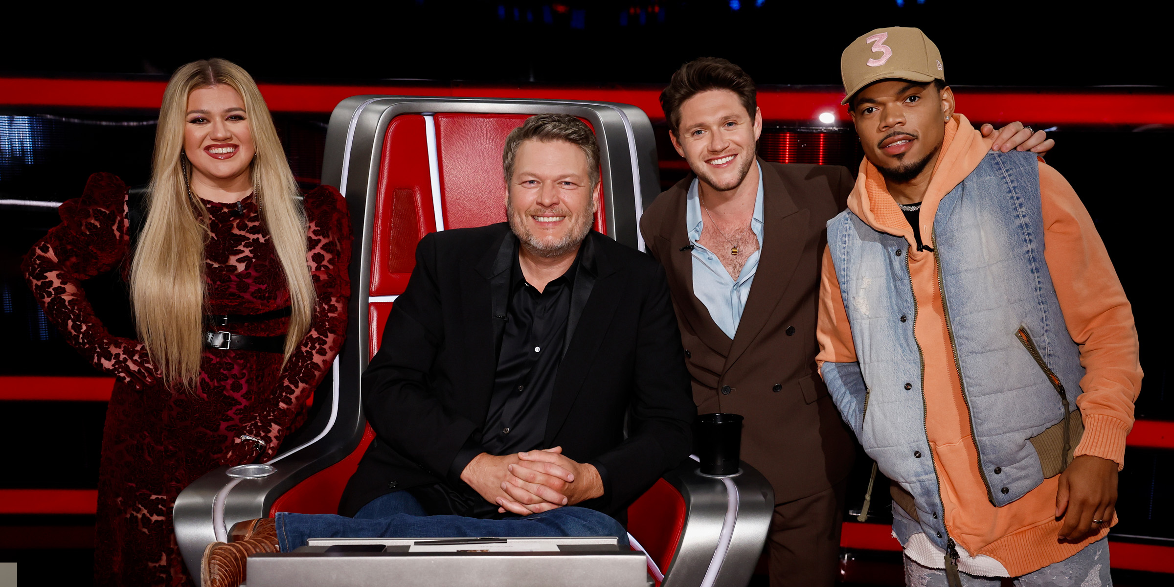 Kelly Clarkson, Blake Shelton, Niall Horan, and Chance The Rapper | Source: Getty Images