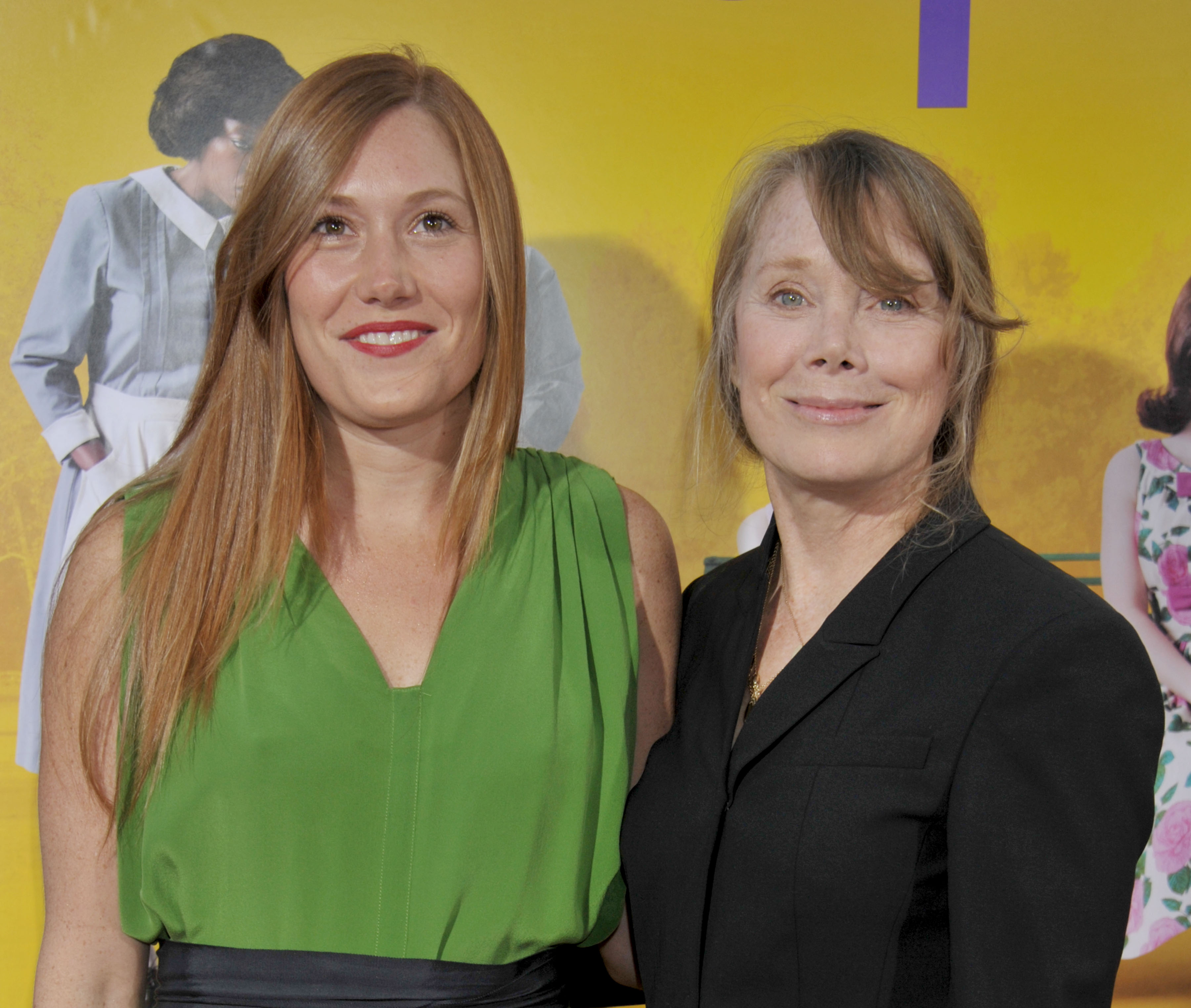 Schuyler Fisk and Sissy Spacek at the premiere of 