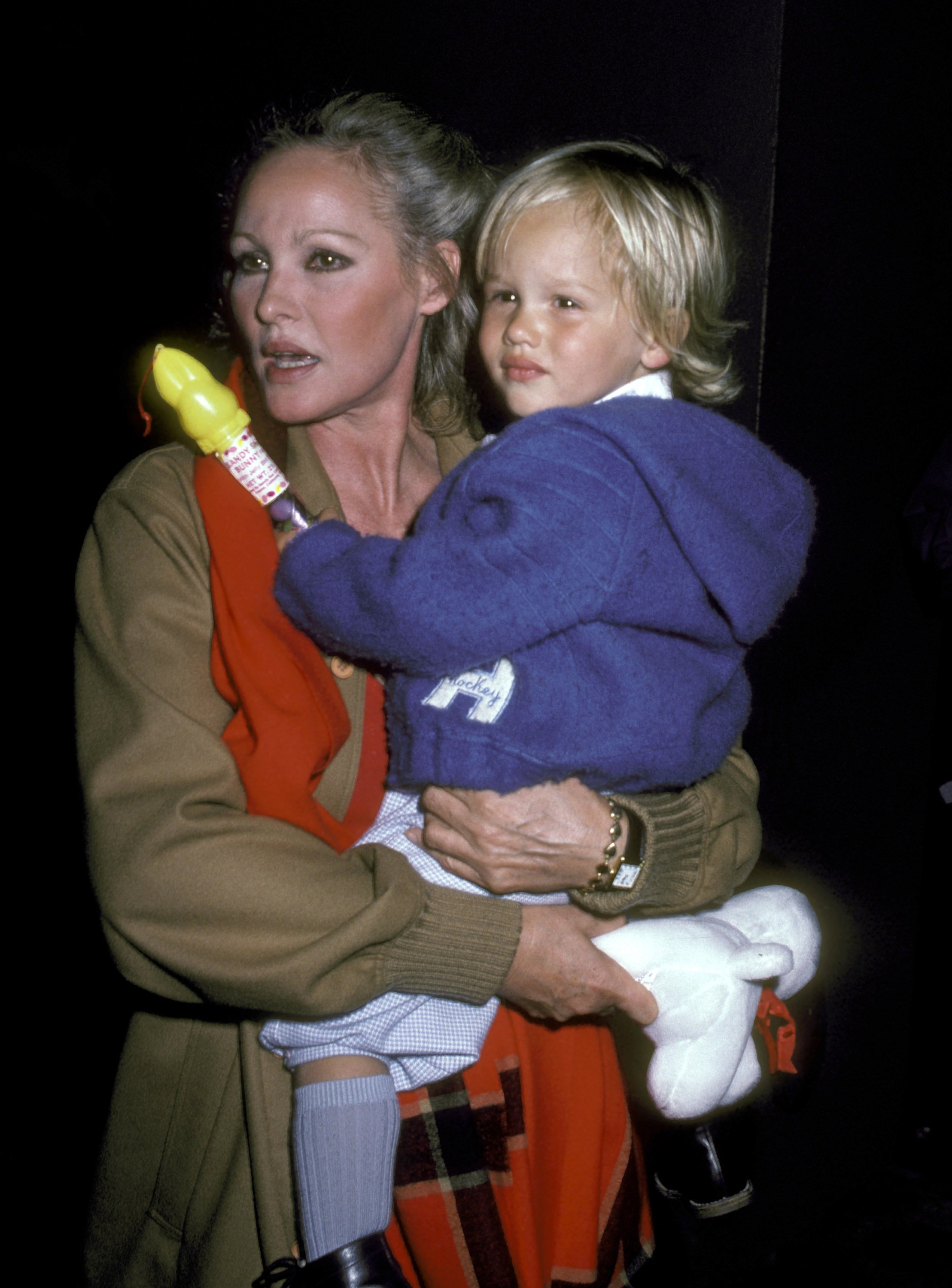 Ursula Andress and Dimitri Hamlin on April 11, 1982. | Source: Getty Images