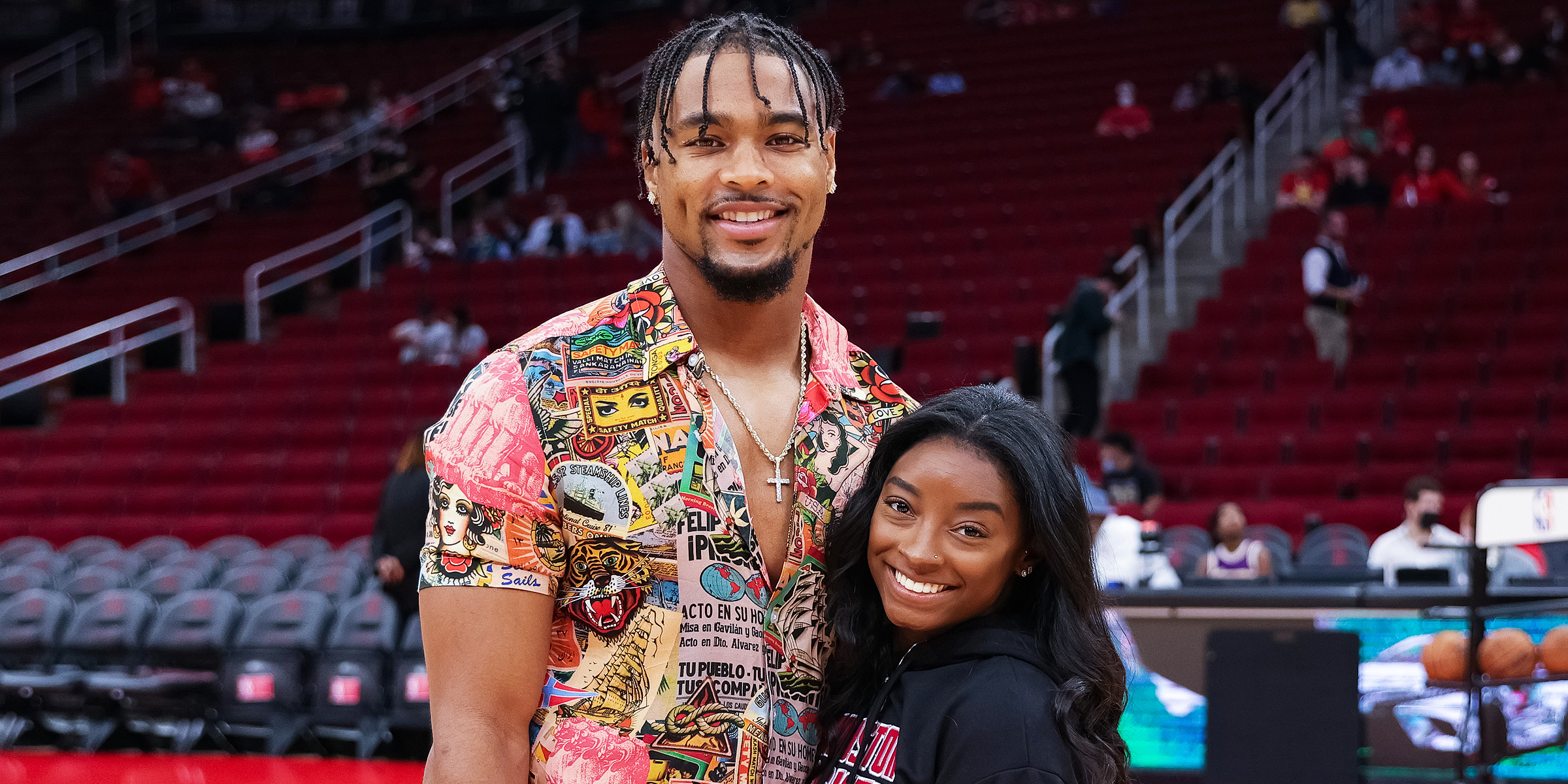 Jonathan Owens and Simone Biles | Source: Getty Images