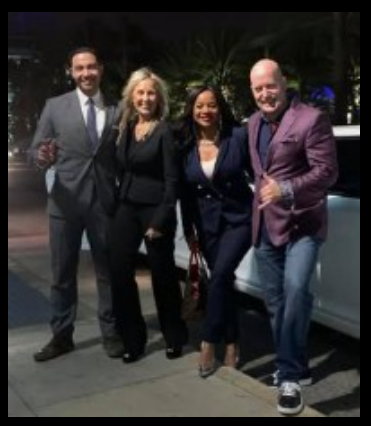 Michael Ryan Burke share a moment from a nighttime outing with a man and two women,  from a post dated January 20, 2026. | Source: Facebook/MichelleMooreWinder