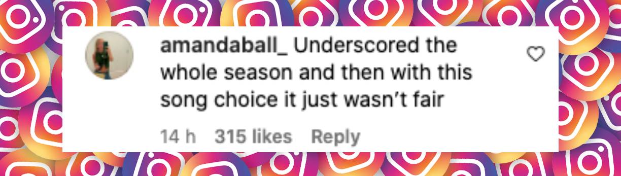 User comment about the "DWTS" judges' scores for one pair, posted on November 27, 2024 | Source: Instagram/dancingwiththestars