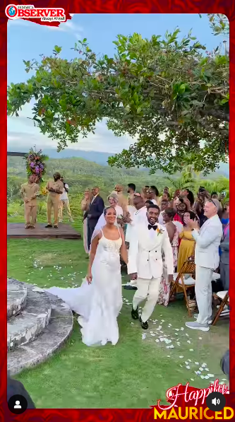 Stephanie Wash and Etienne Maurice on their wedding day, posted on July 13, 2024 | Source: Instagram/jamaicaobserver