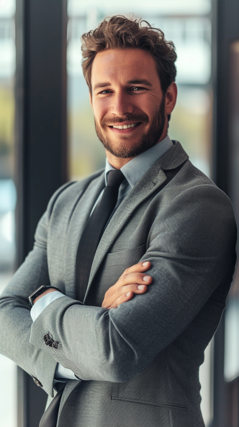 A smiling business man | Source: Midjourney