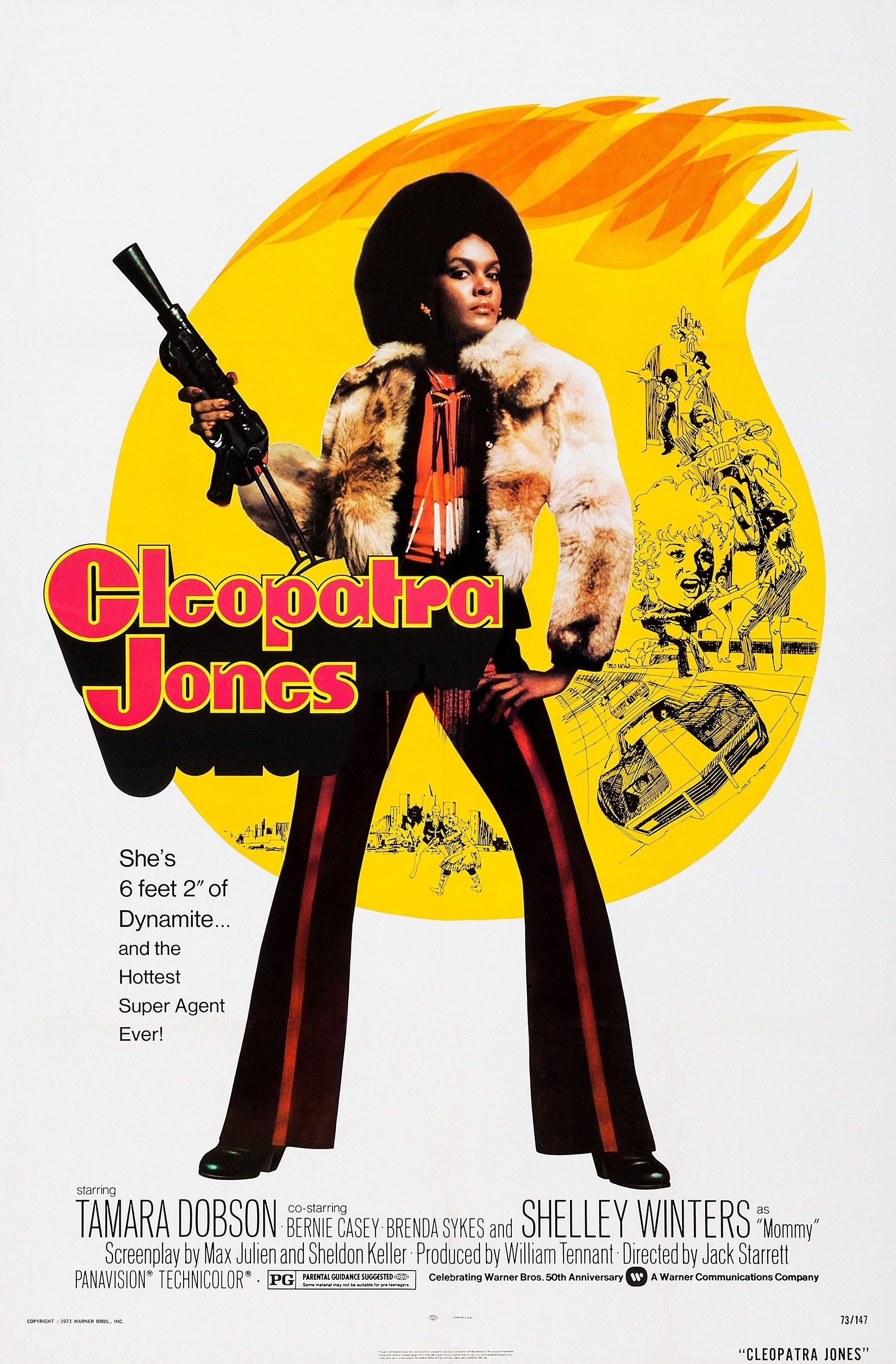 Tamara Dobson on the movie poster for "Cleopatra Jones" in 1973 | Source: Getty Images