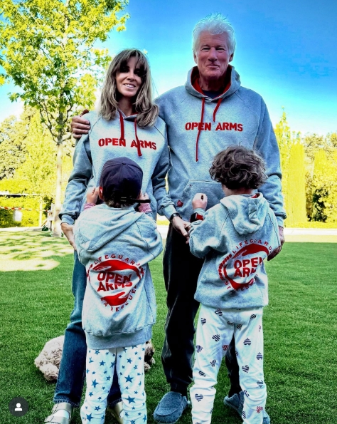 Richard Gere and his family from a post dated May 23, 2025. | Source: Instagram/richardgere