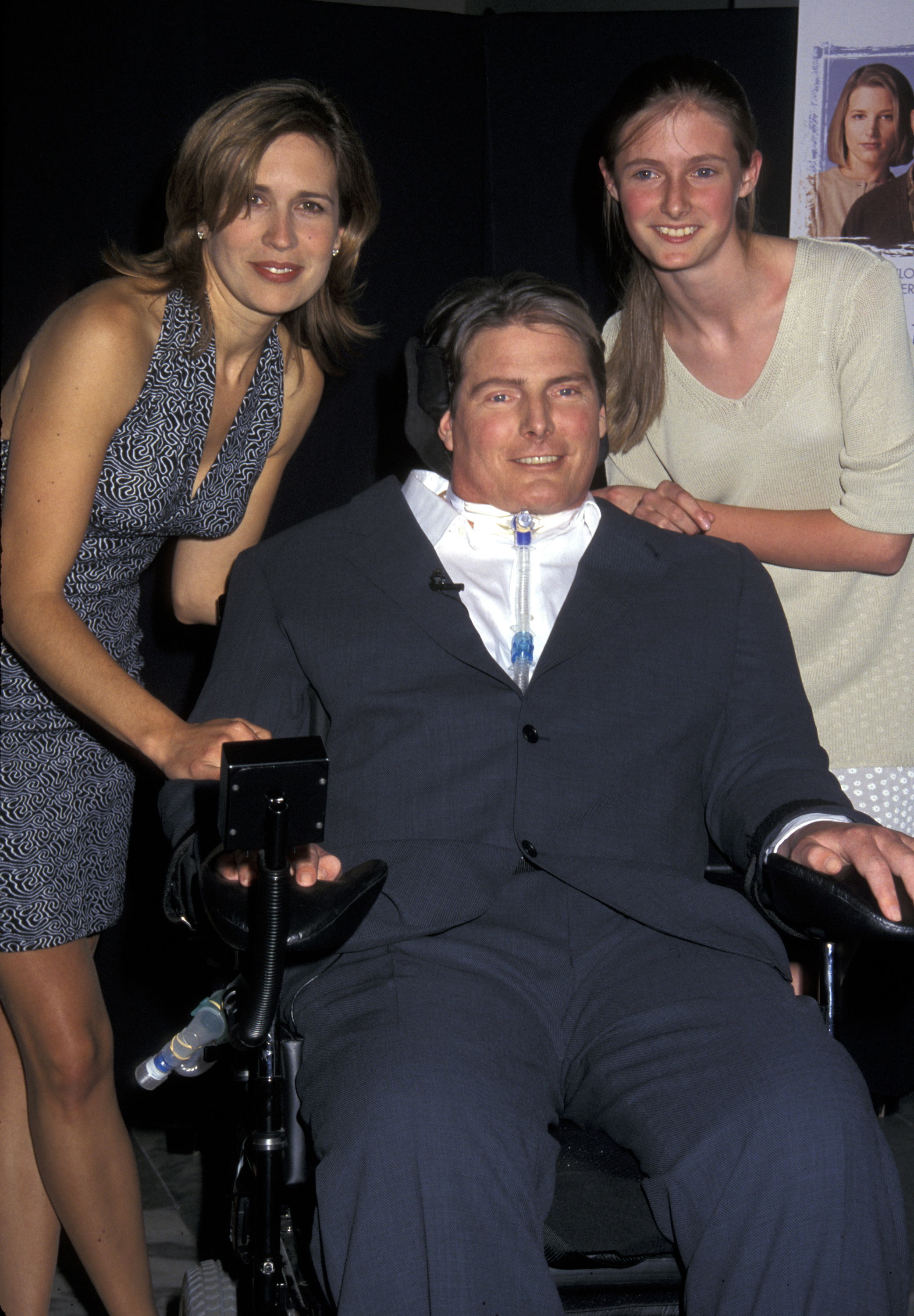 Dana Reeve, Christopher Reeve and his daughter Alexandra Reeve at the screening of "In the Gloaming" on April 7, 1997. | Source: Getty Images