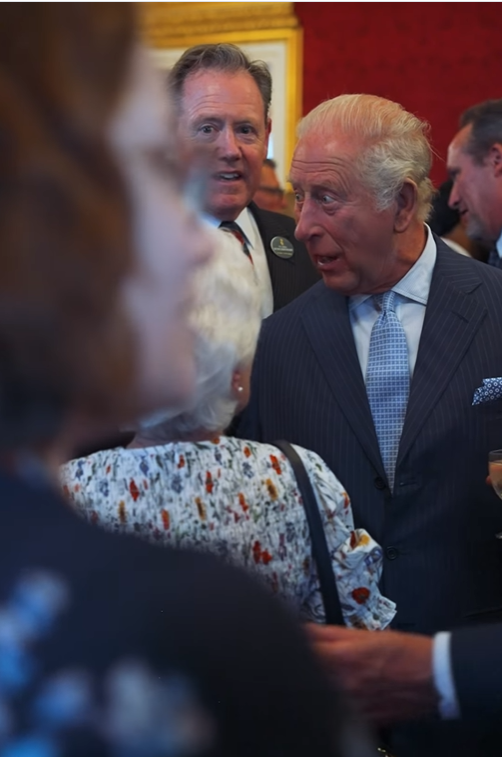 King Charles III meets attendees at the Cancer Research UK reception, which brought together researchers, volunteers, clinicians, and supporters of the charity. | Source: Instagram/princeandprincessofwales