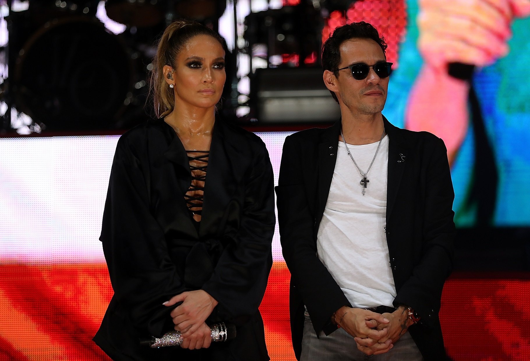 Jennifer López y Marc Anthony en concierto para promover el voto en Miami, Florida en octubre de 2016. | Foto: Getty Images