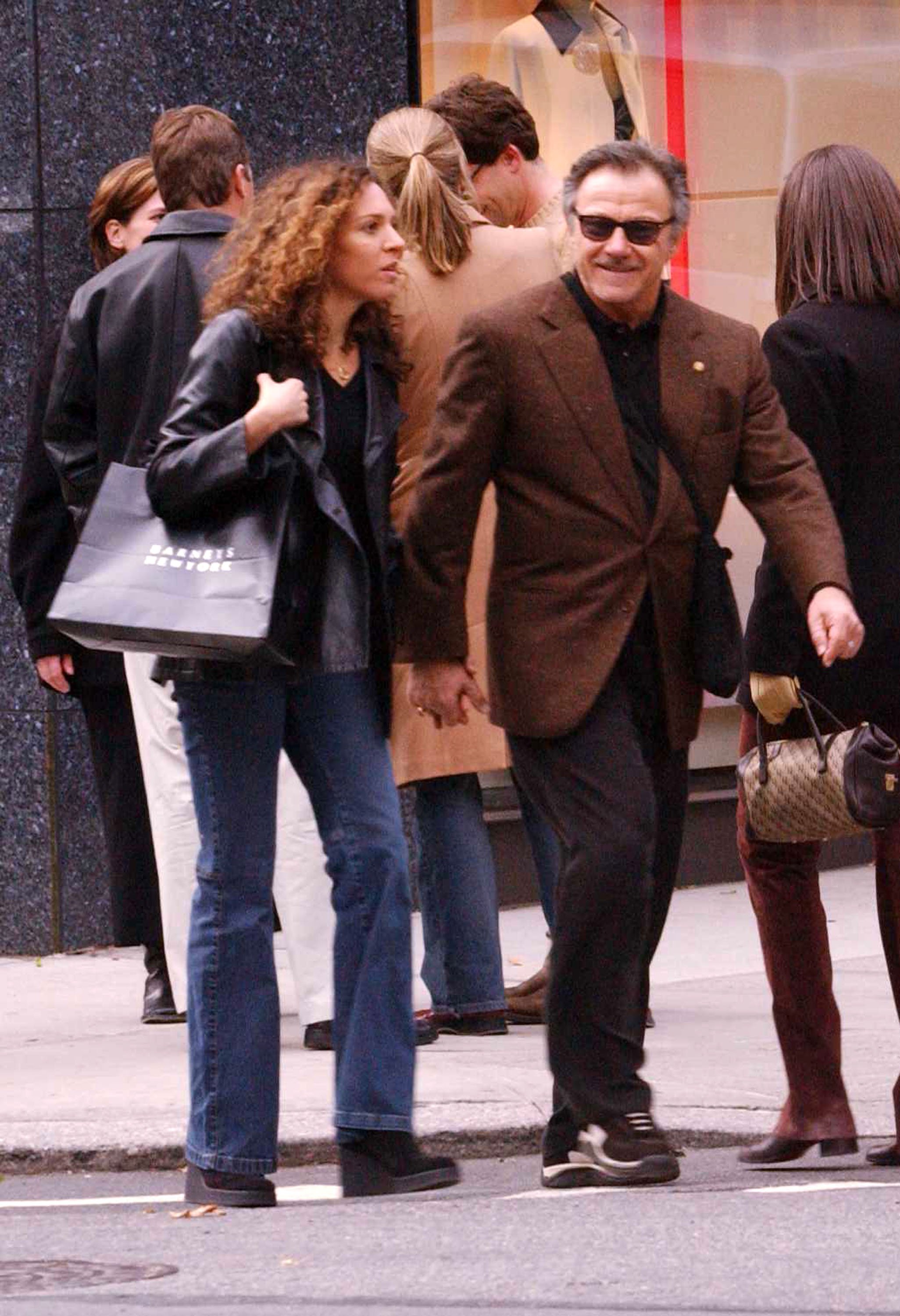 Actor Harvey Keitel shops with his new wife, Dafna Defner from Israel, October 27, 2001 in New York City. | Source: Getty Images