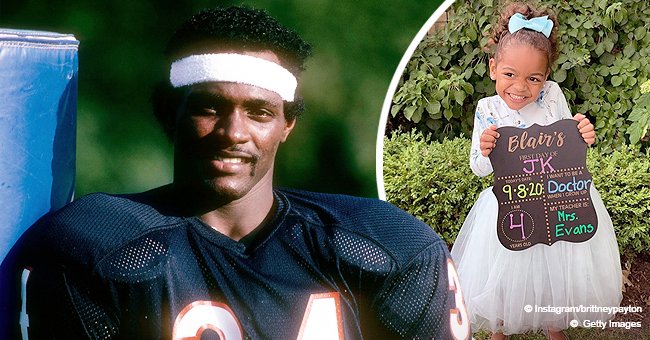 Walter Payton's 4-Year-Old Granddaughter Poses with Her Dad as She Goes