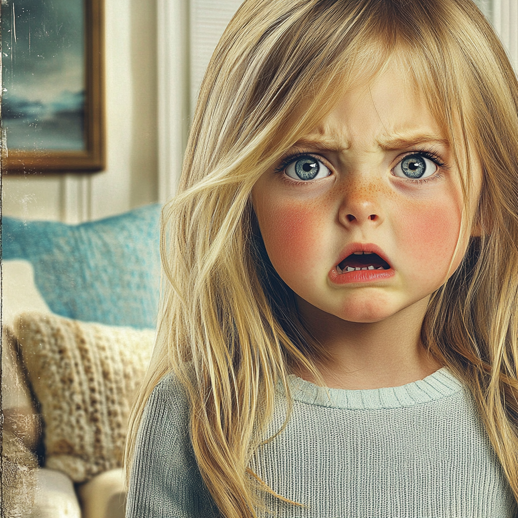 A distressed little girl | Source: Midjourney